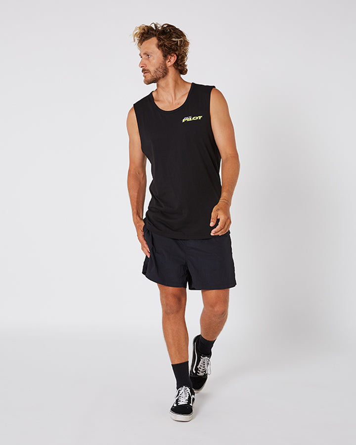 Jetpilot Raver Mens Muscle Tee - Black