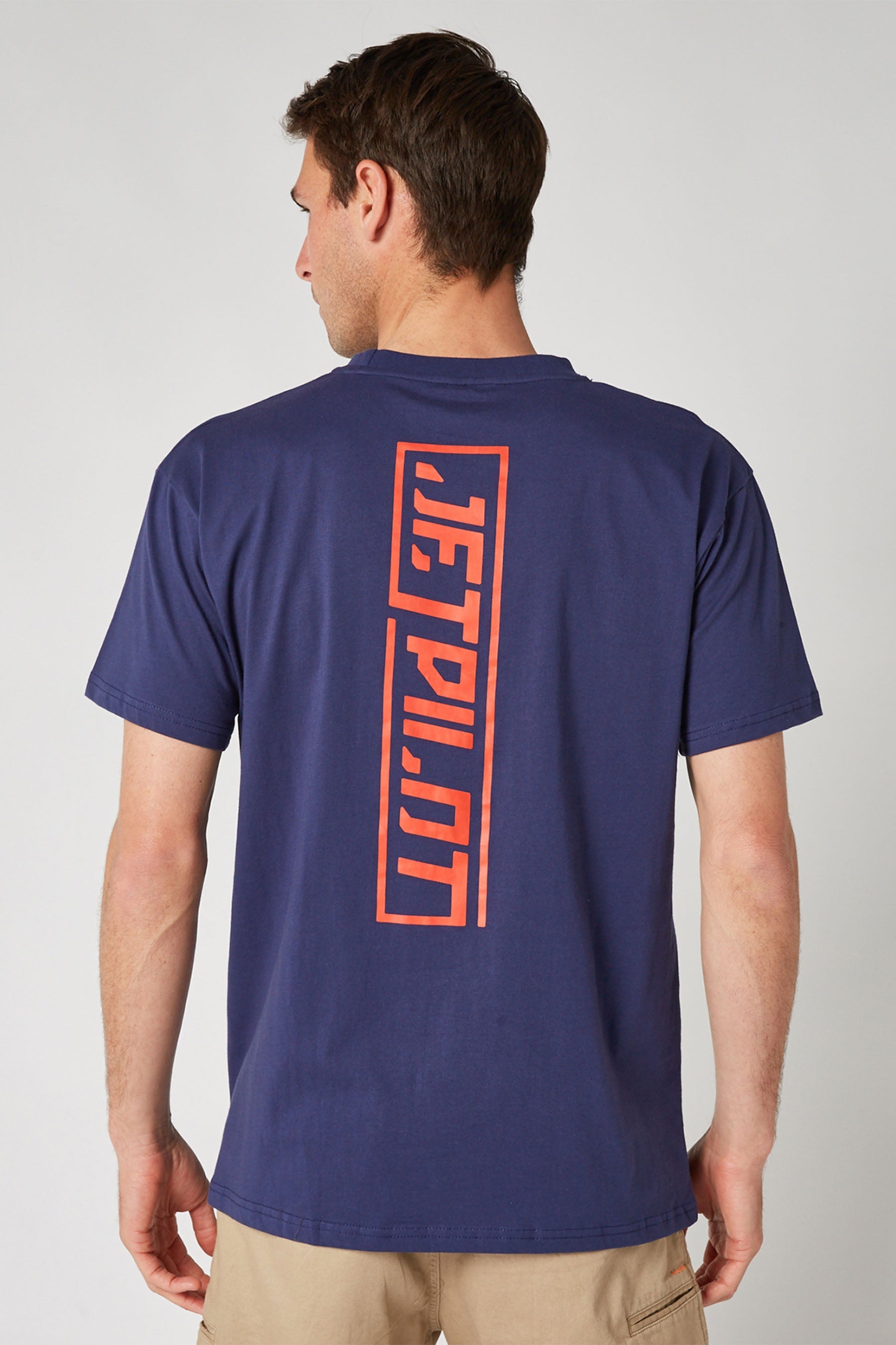 Jetpilot Big Block Mens S/S Tee - Navy