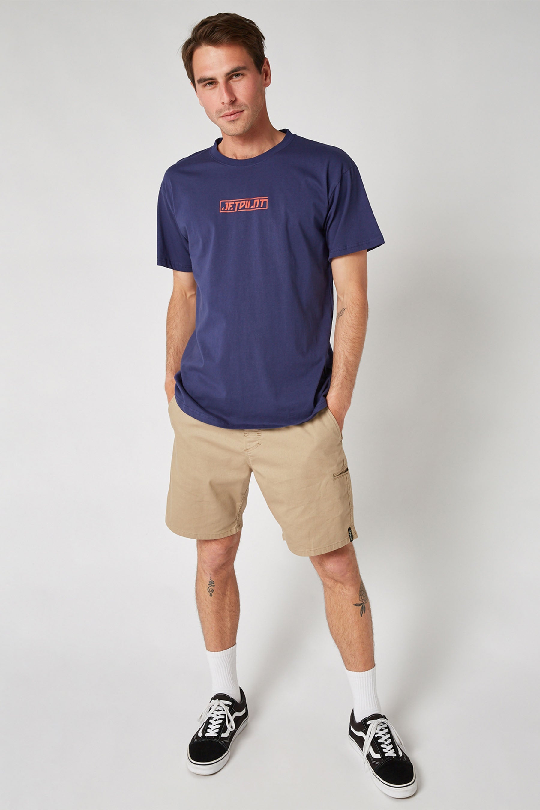 Jetpilot Big Block Mens S/S Tee - Navy