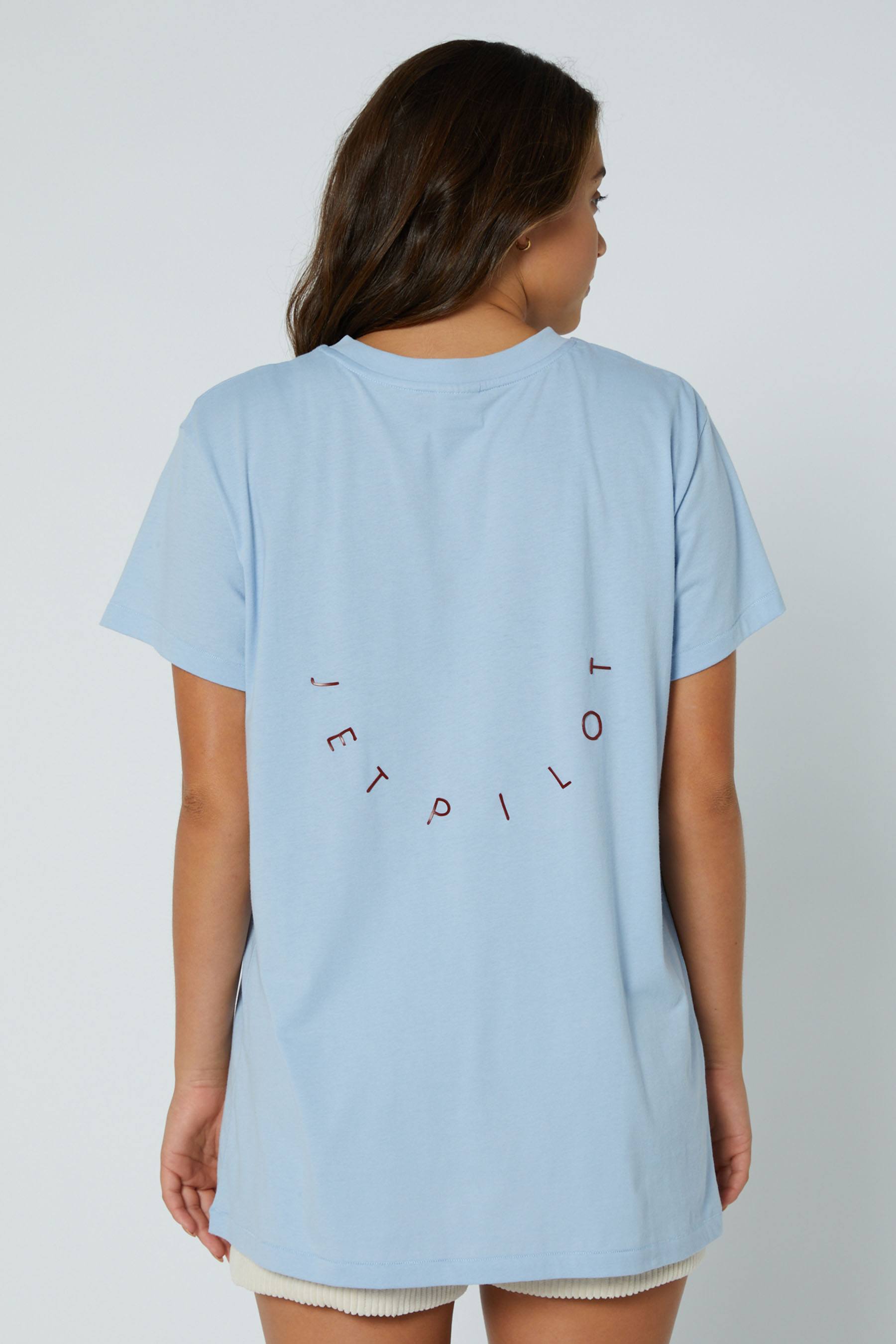 Jetpilot Arch Ladies SS T-Shirt Light Blue 4
