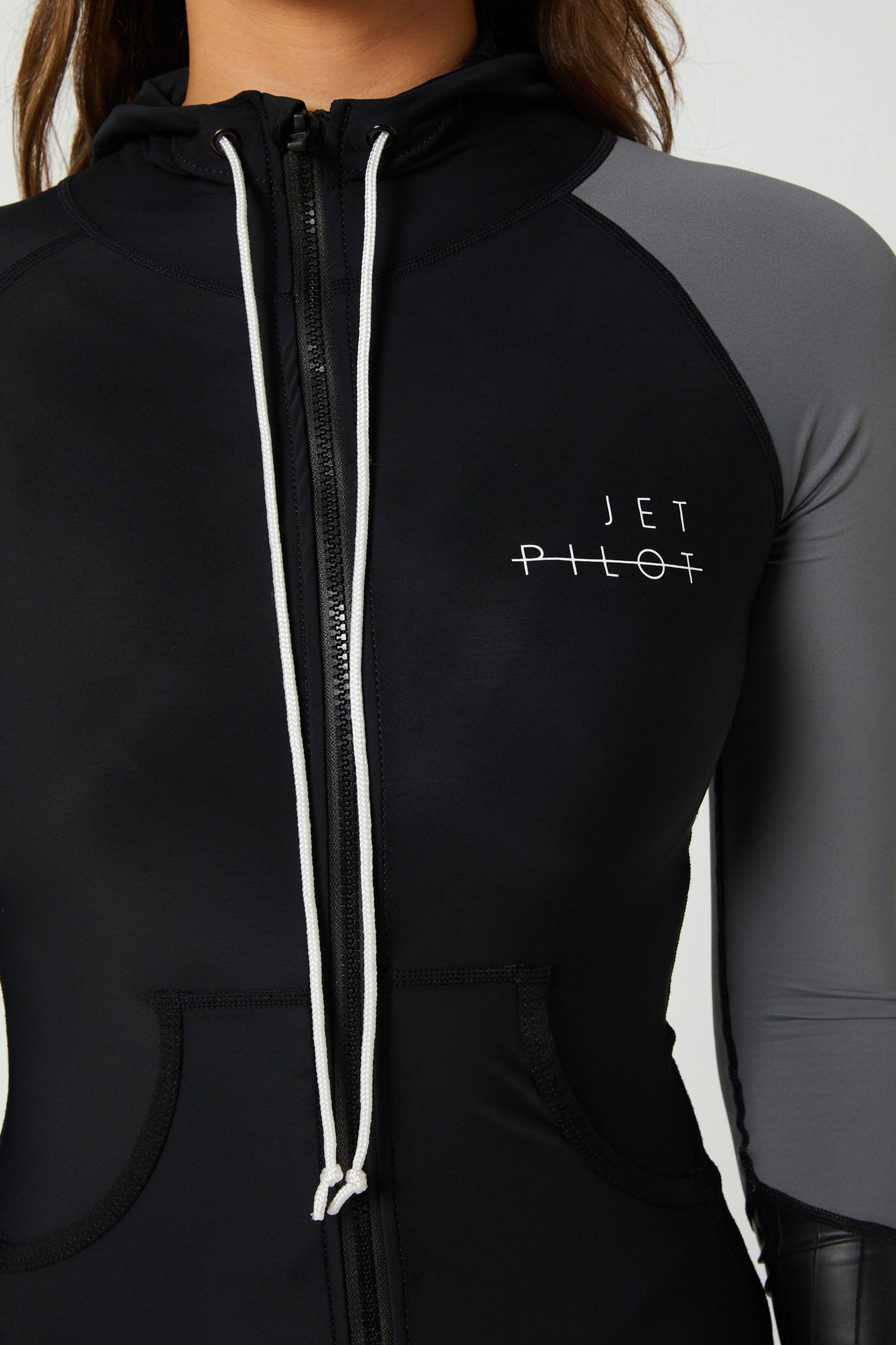 Jetpilot Cause Ladies LS Hooded Rashie Black 4