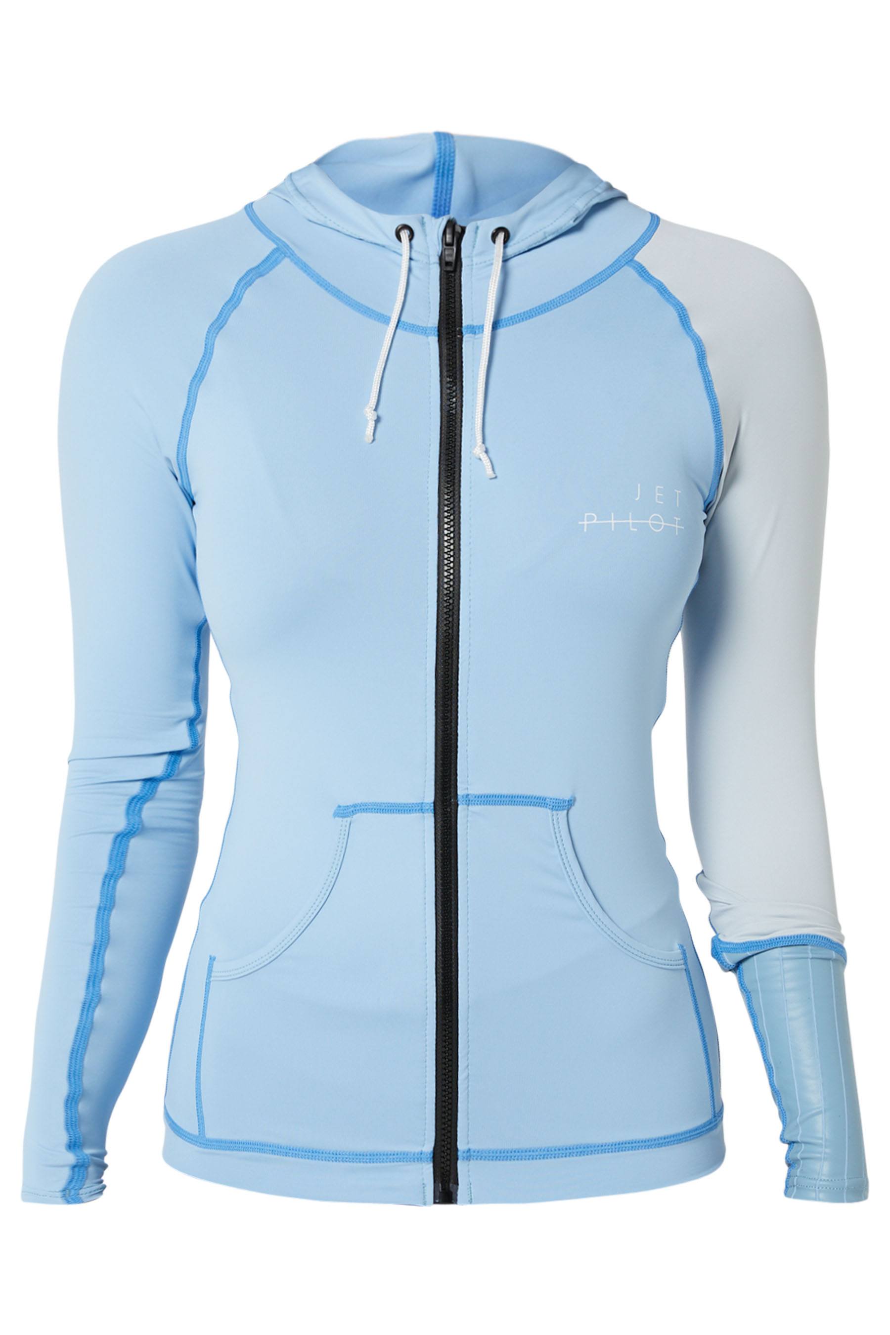 Jetpilot Cause Ladies LS Hooded Rashie Blue 5