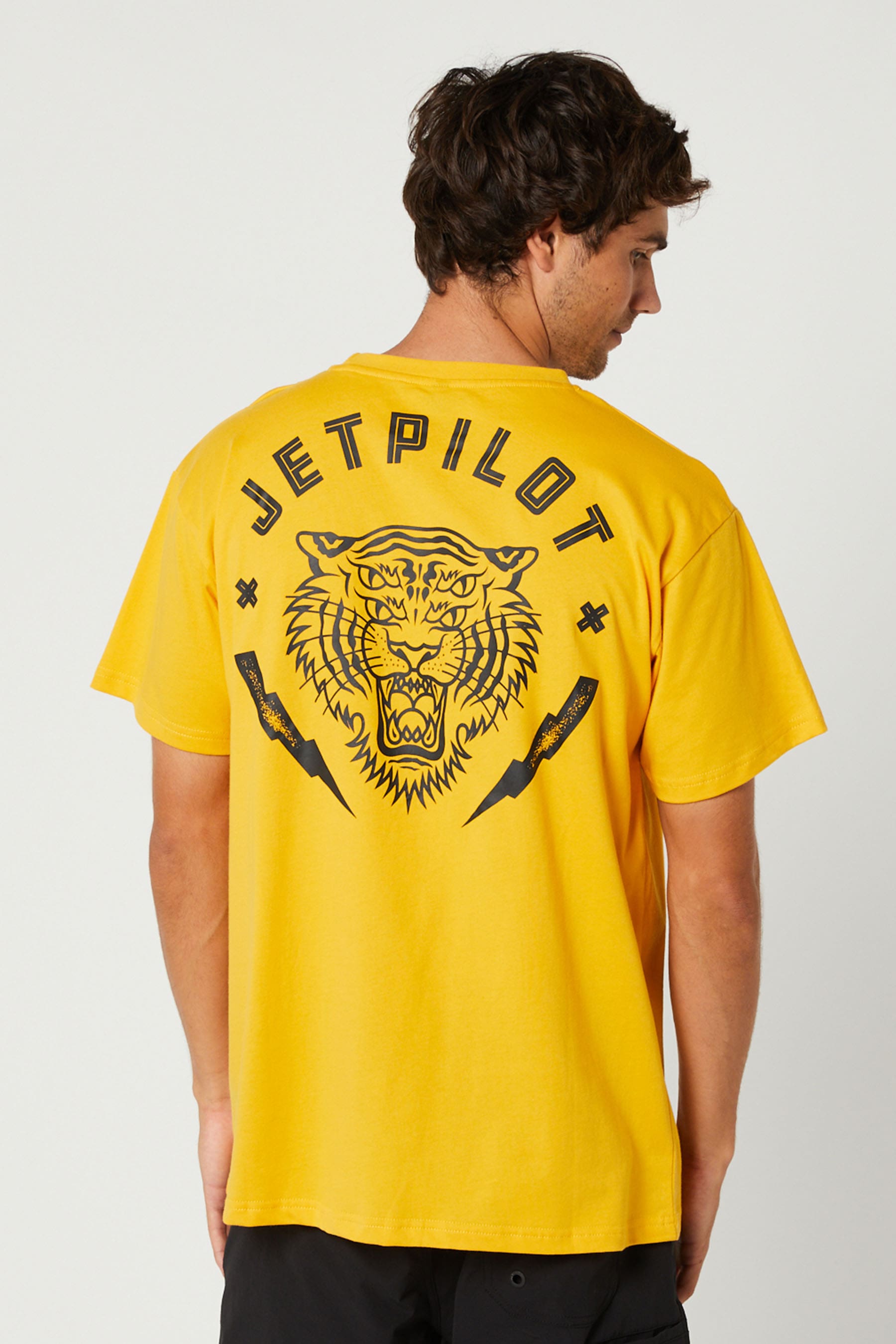 Tiger Mens SS T-Shirt Yellow 4