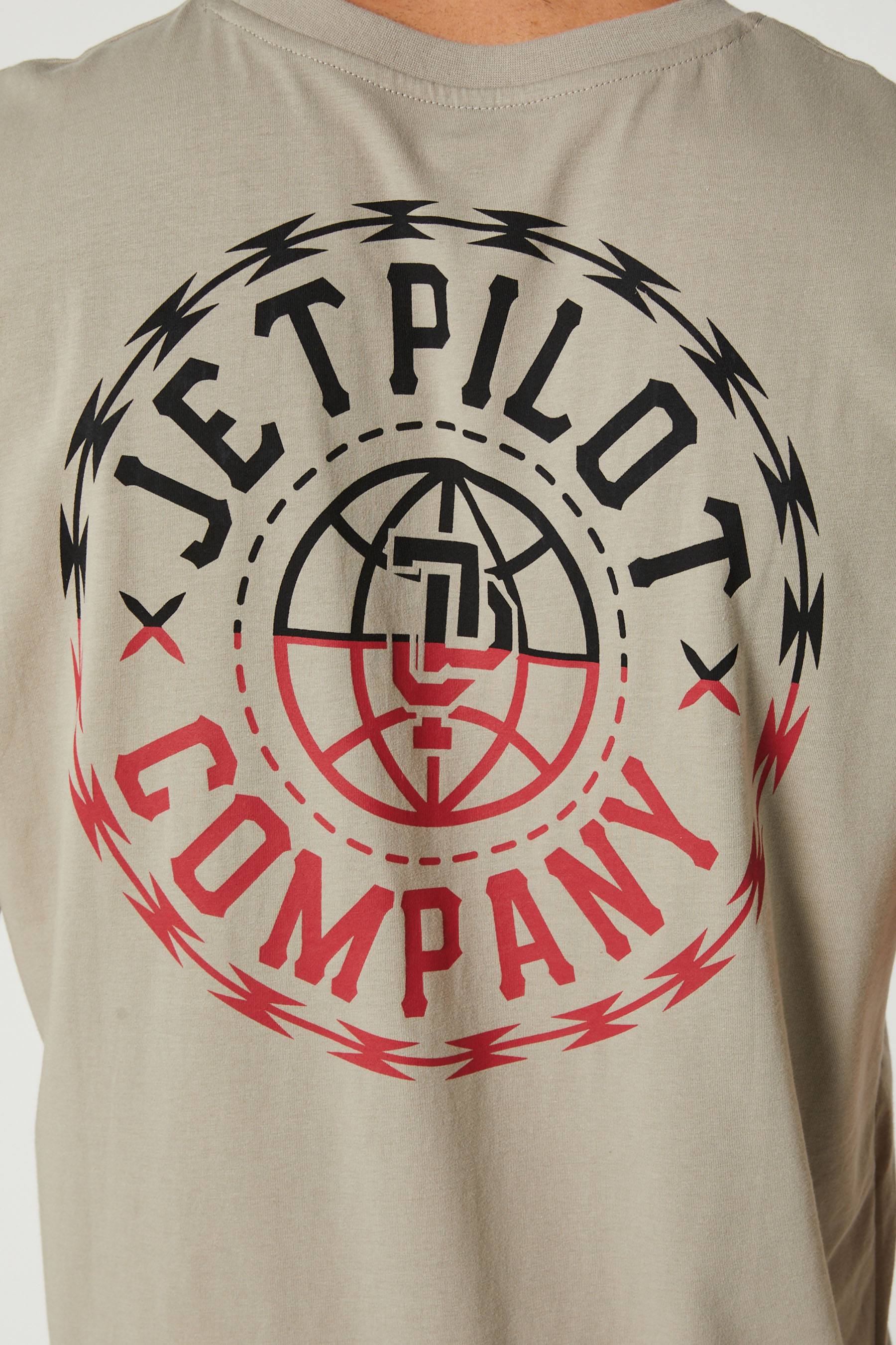 Jetpilot Hardcore Mens Muscle T-Shirt Warm Grey 5
