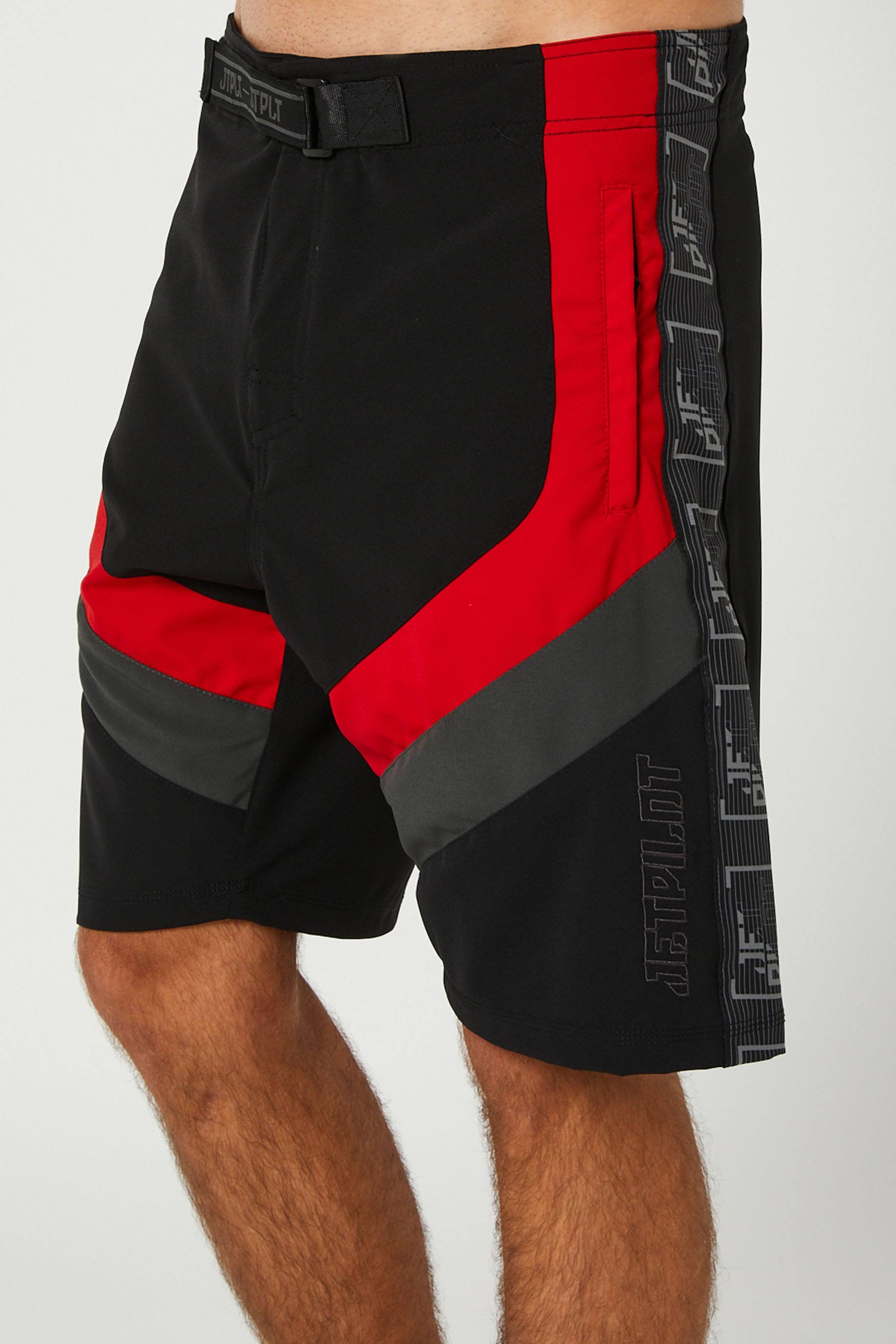 Jetpilot Optimum Mens Boardshorts Black Red 7