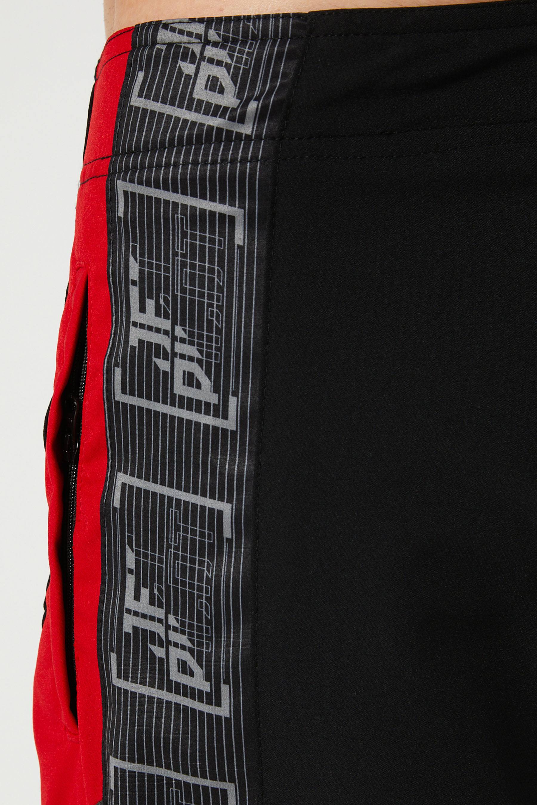 Jetpilot Optimum Mens Boardshorts Black Red 3