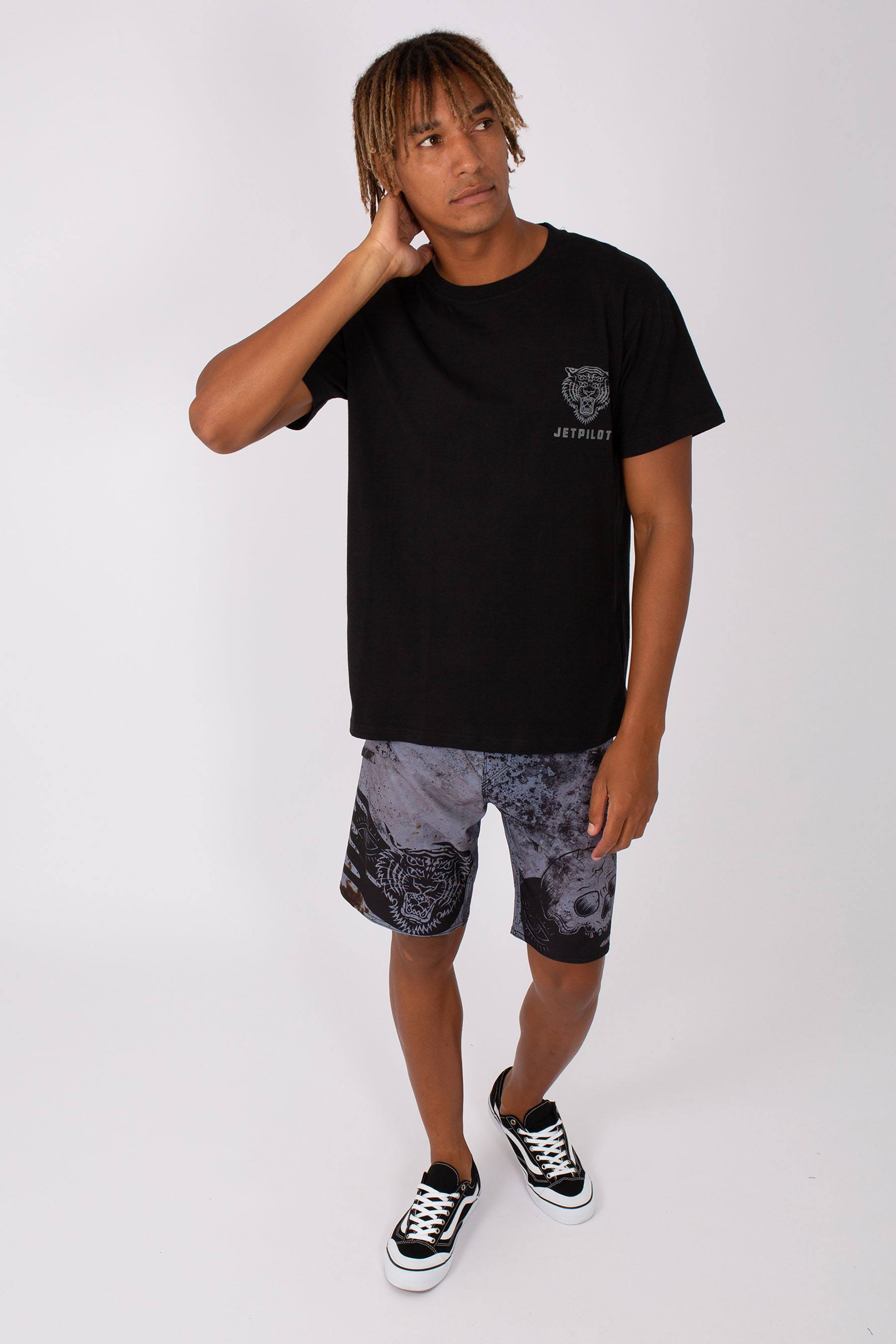 Tatts Mens Boardshorts Charcoal 8