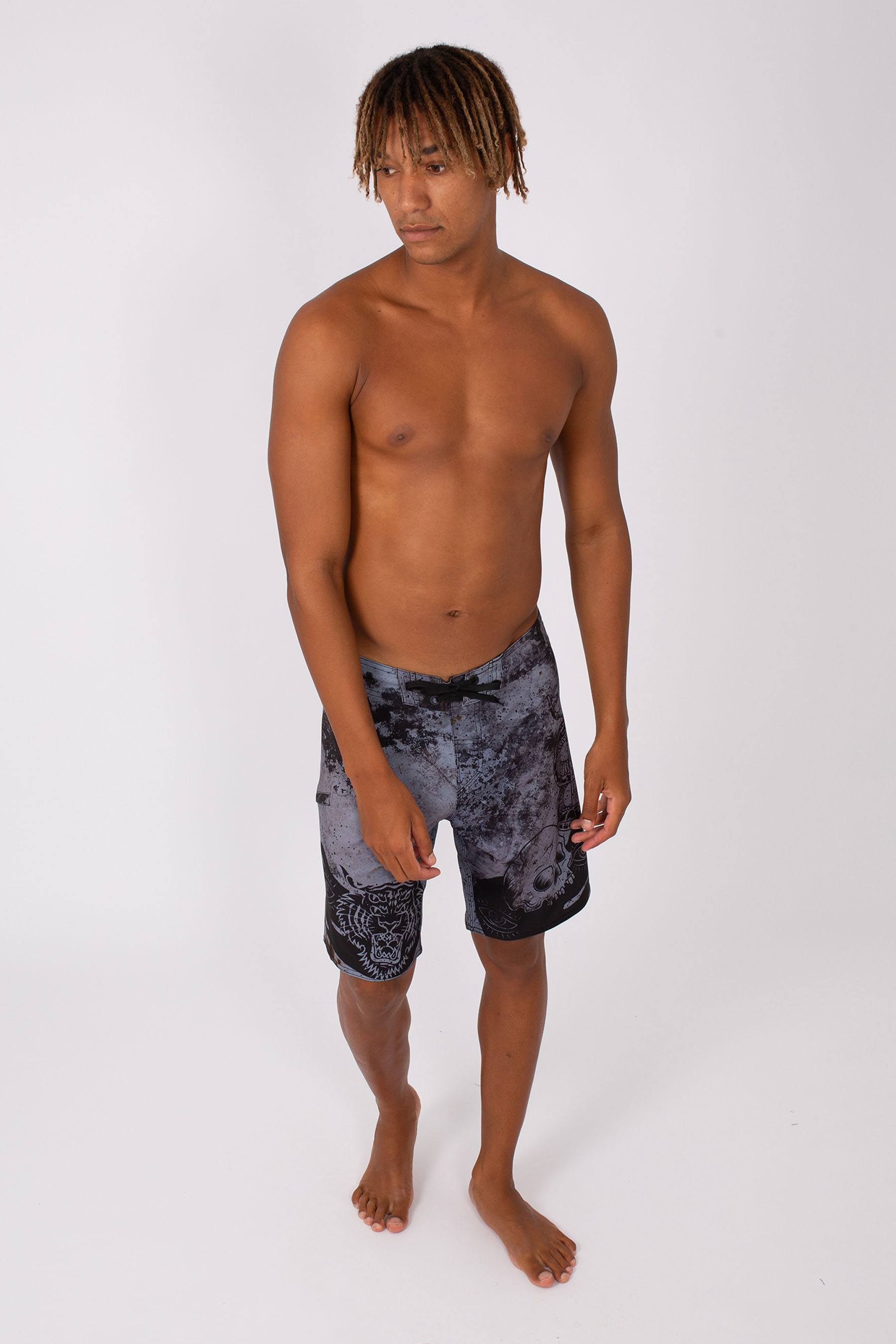 Tatts Mens Boardshorts Charcoal