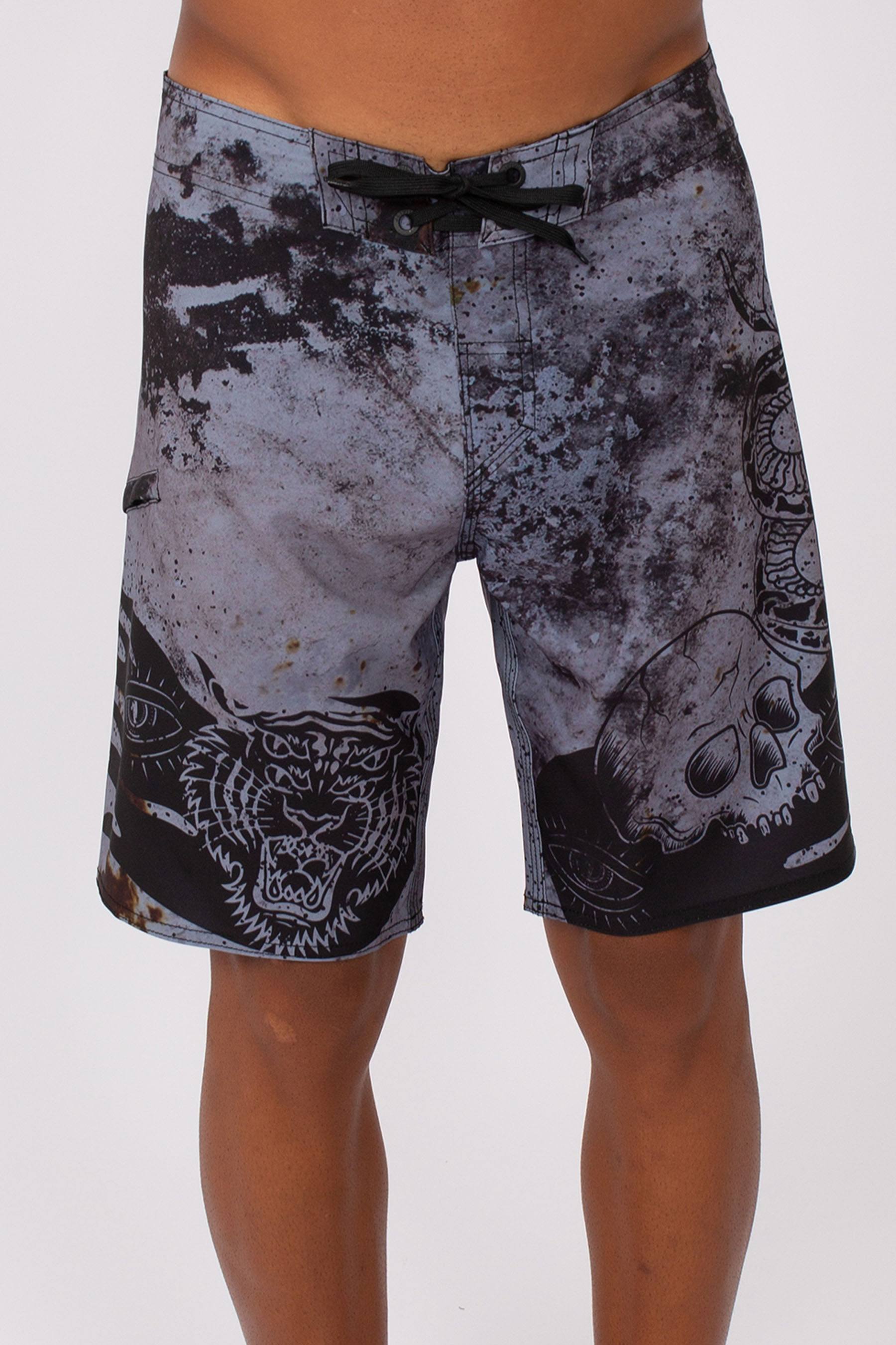Tatts Mens Boardshorts Charcoal 2