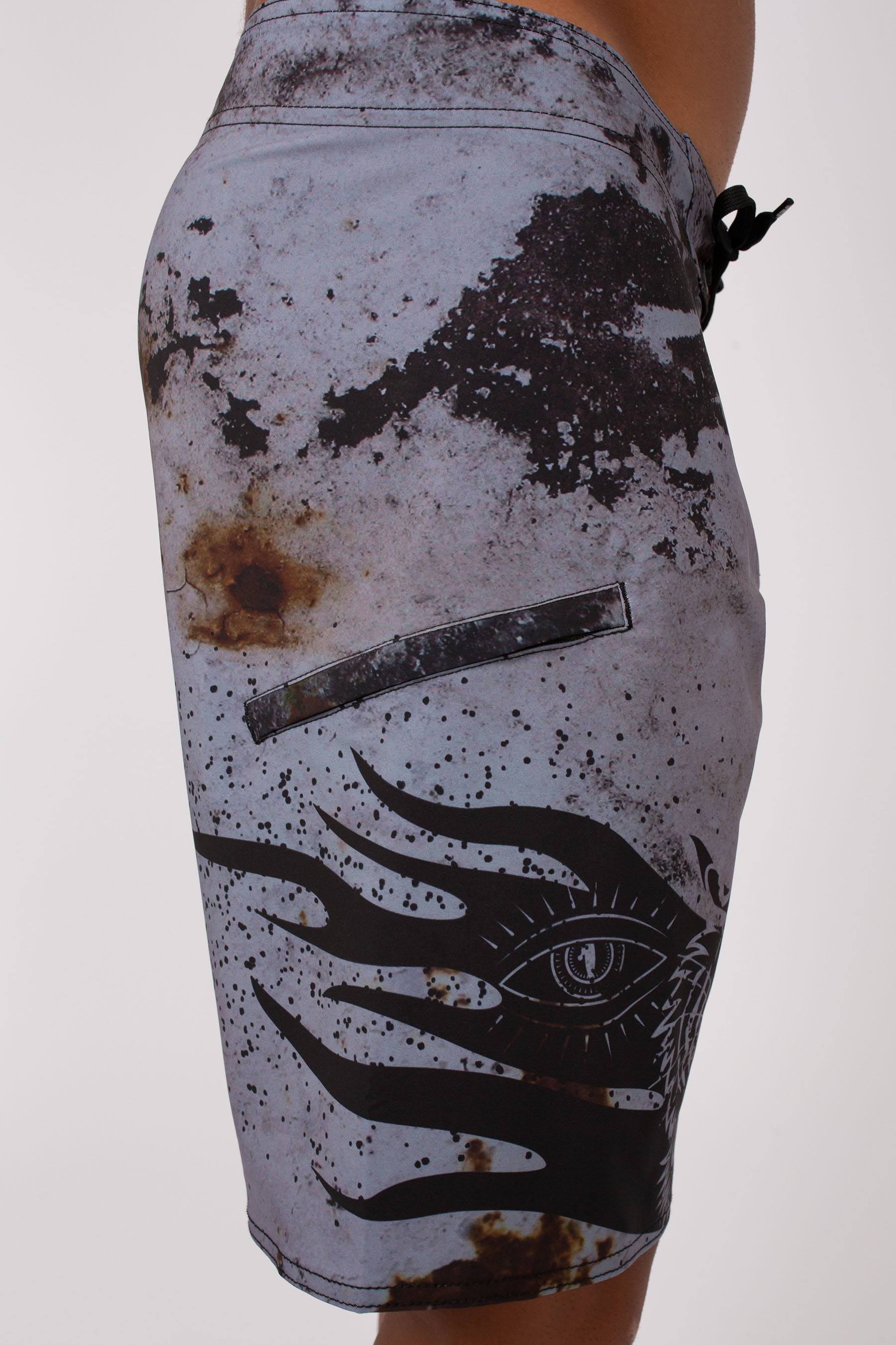 Tatts Mens Boardshorts Charcoal 6