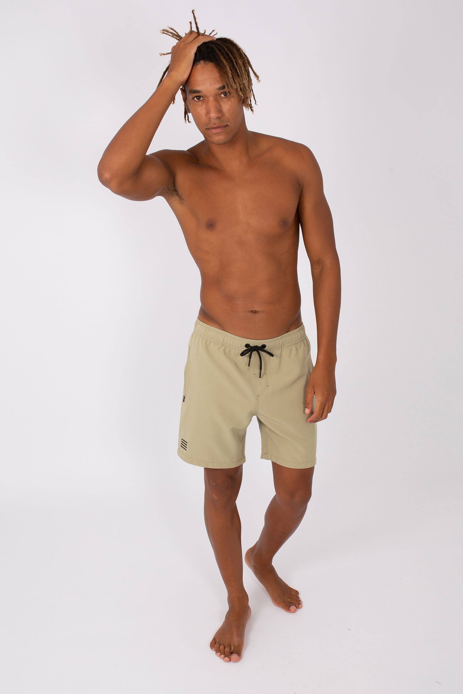 Rx Vault Mens Trainer Boardshorts Khaki 9