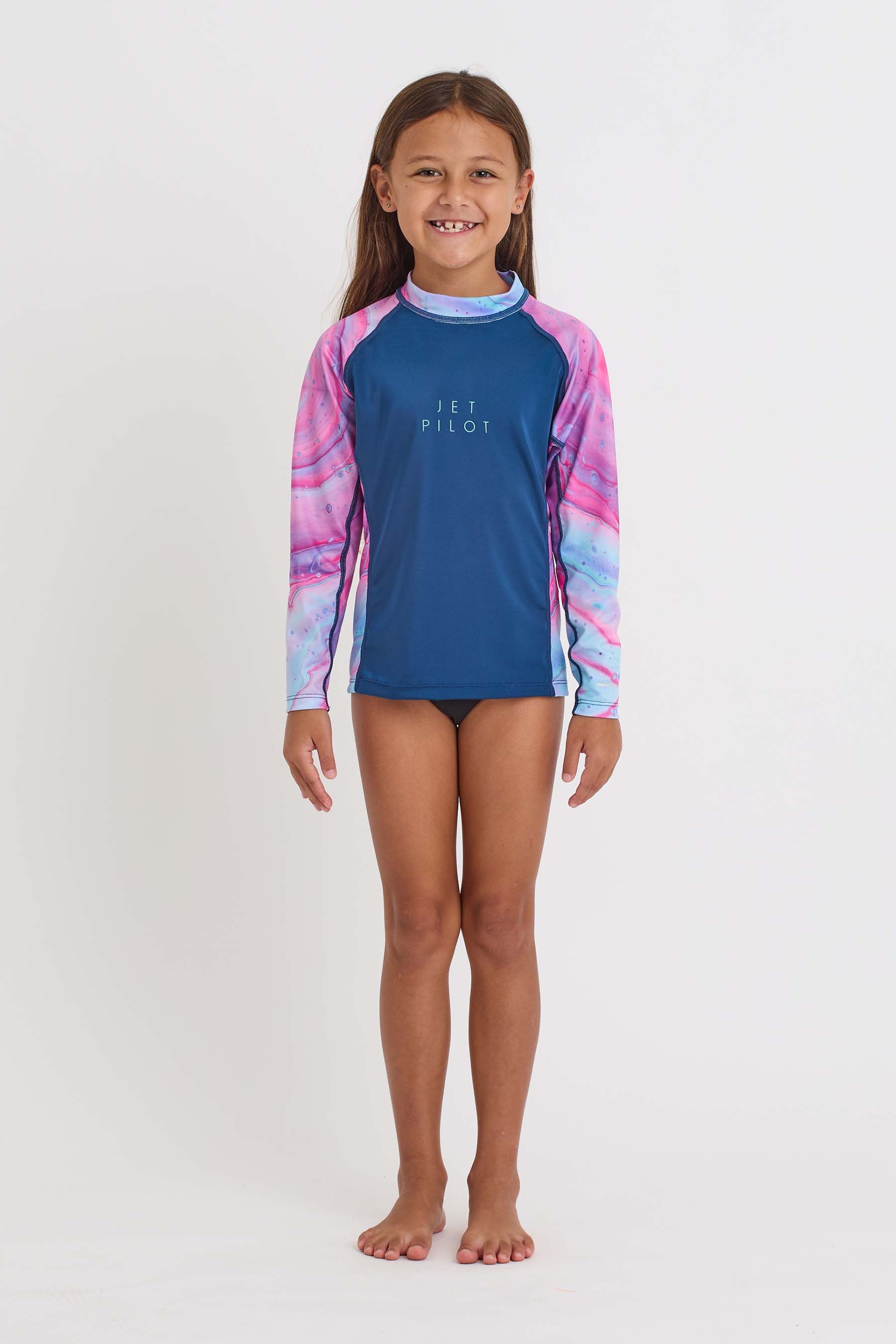 S24363 Jetpilot Youth Girls Ls Rashie - Fairy Floss - 1S24363 Jetpilot Youth Girls Ls Rashie - Fairy Floss - 1 — view 01 (3)