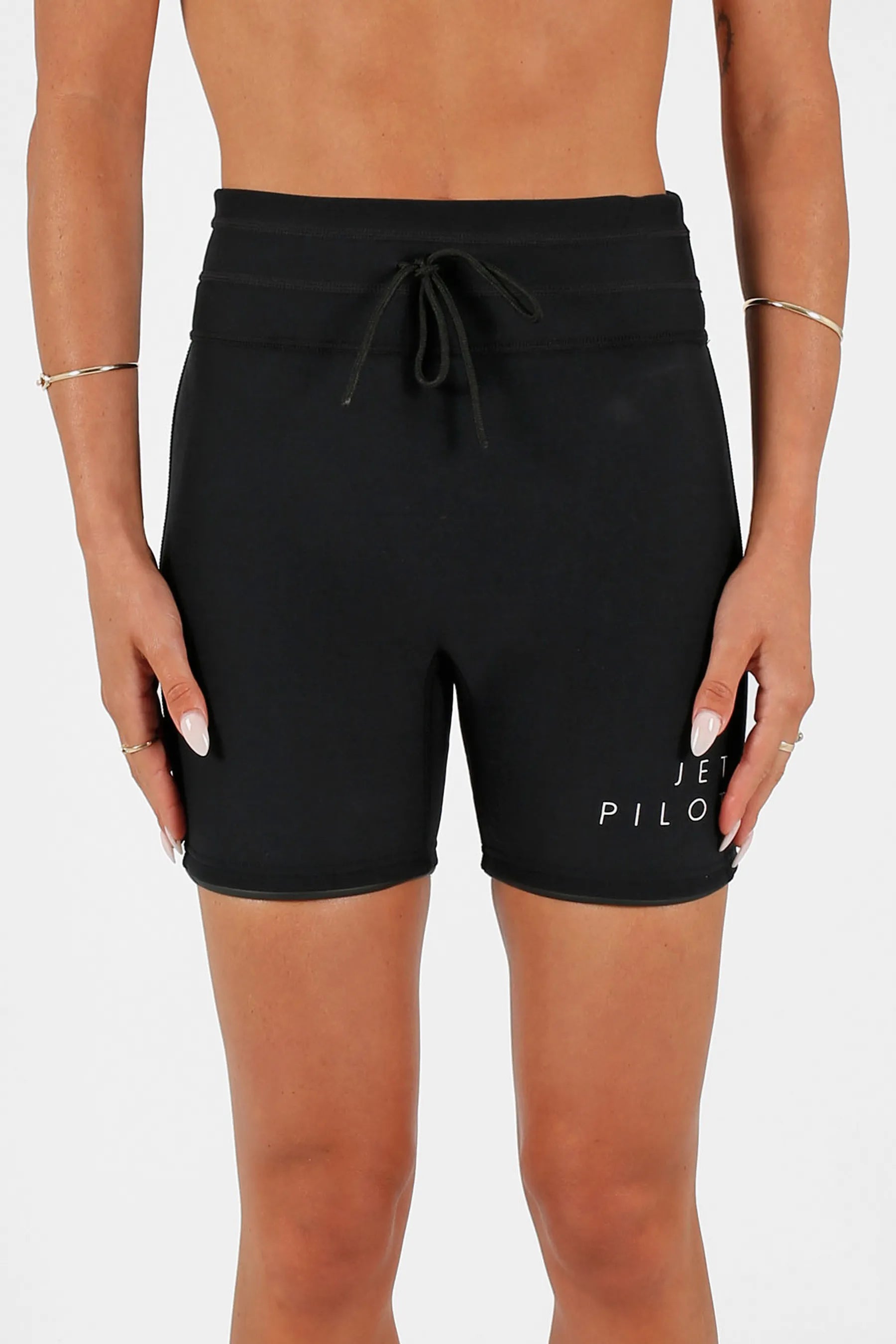 Jetpilot Corp 5" High Waisted Neoprene Short - Black — image 3
