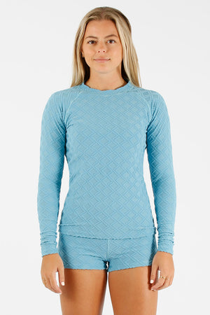 Jetpilot Rash Shirt & Short Set - Blue
