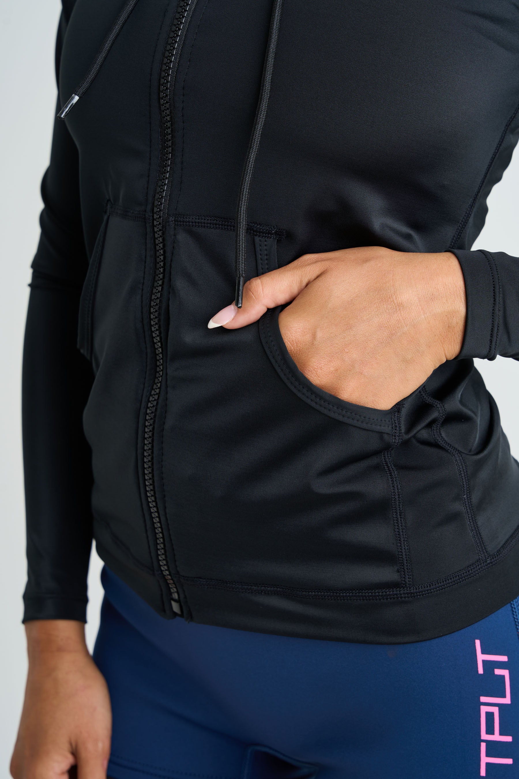Jetpilot Corp Ladies Long Sleve Hooded Rashie - Black - photo 5 — image 2