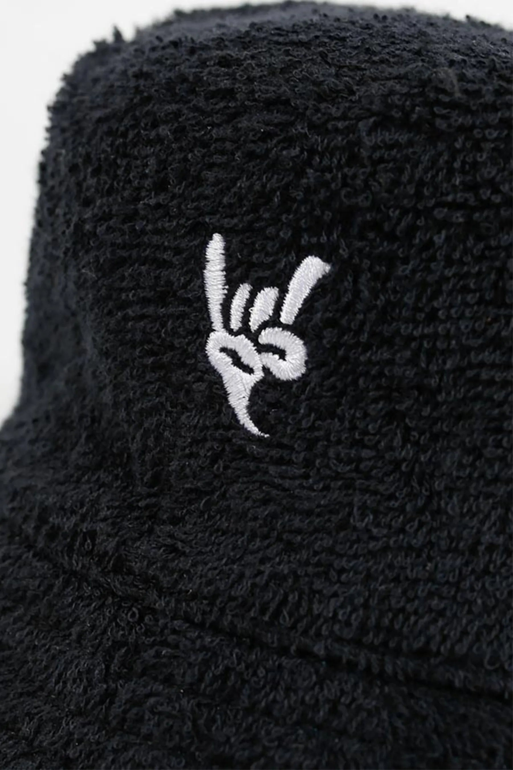 Jetpilot Youth Reversible Bucket Hat - Black/Blue Back Black