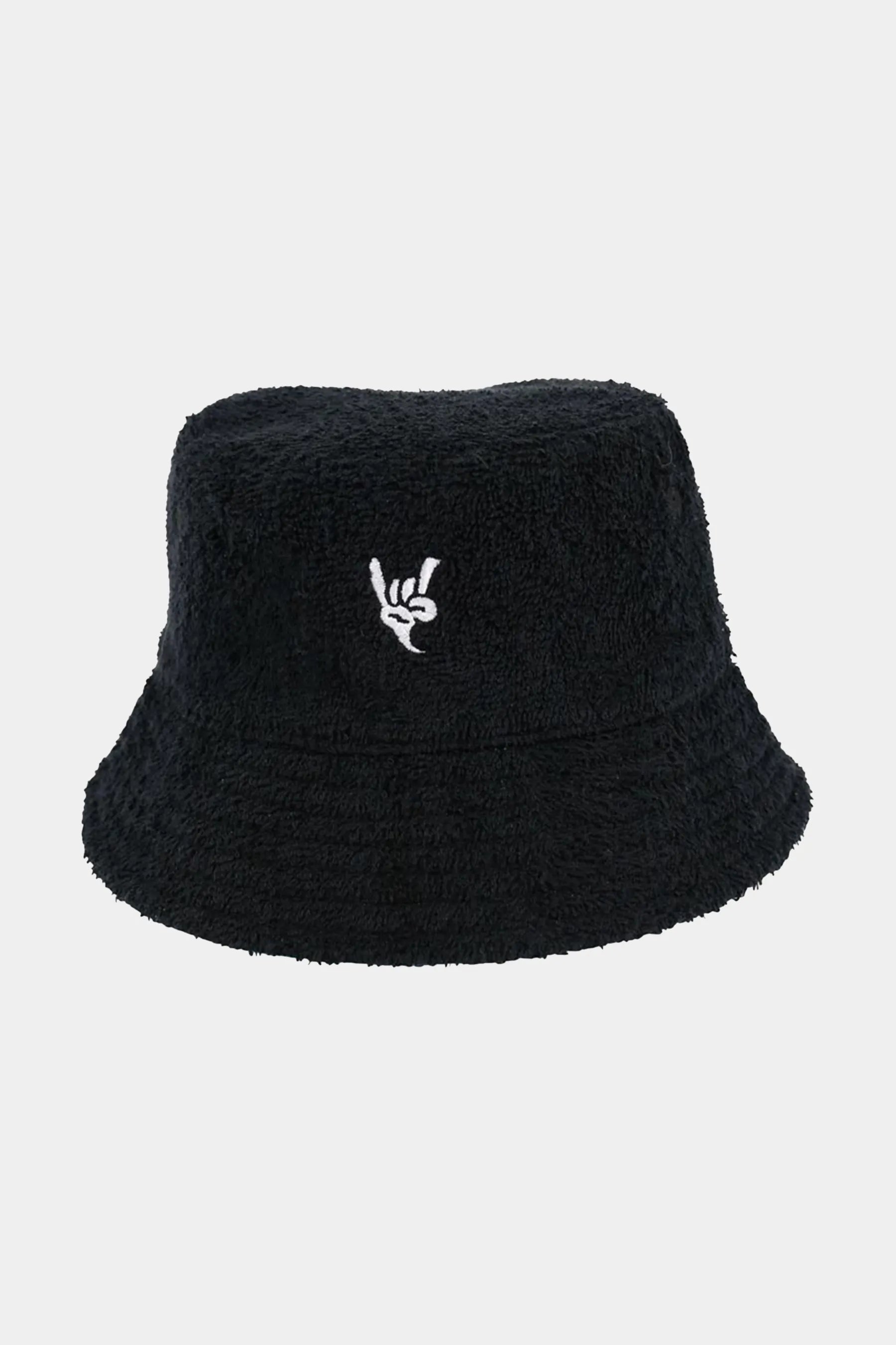Jetpilot Youth Reversible Bucket Hat - Black/Blue Side Black