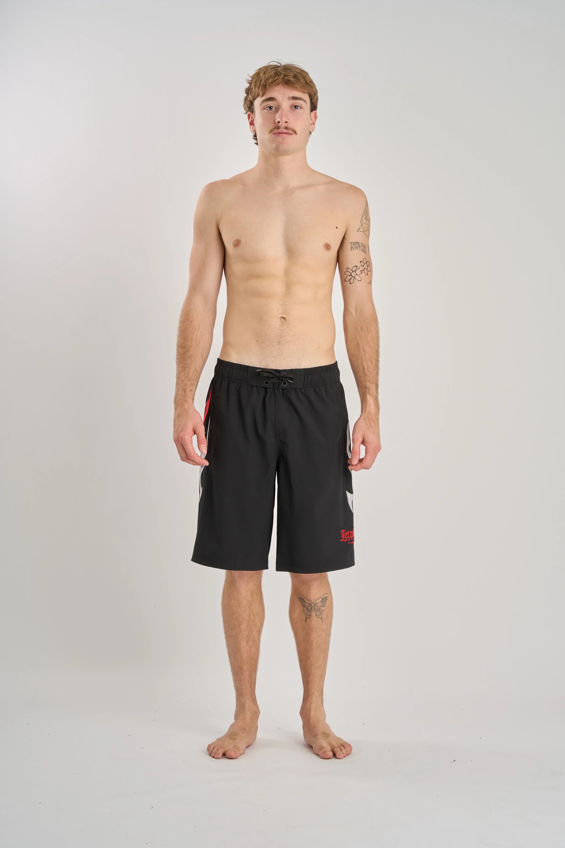 Jetpilot Tribal Boardshort - Black/Red