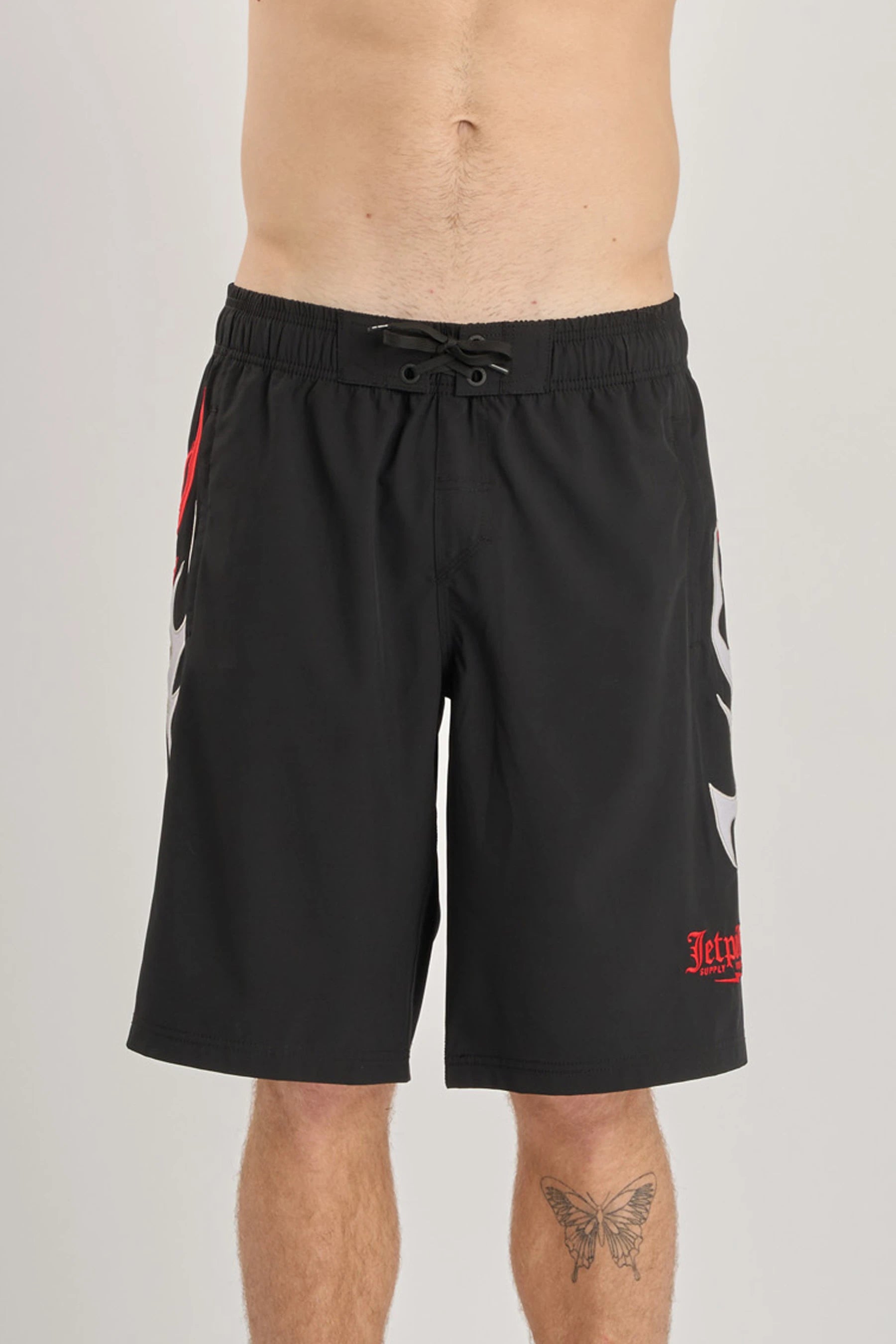 Jetpilot Tribal Boardshort - Black/Red