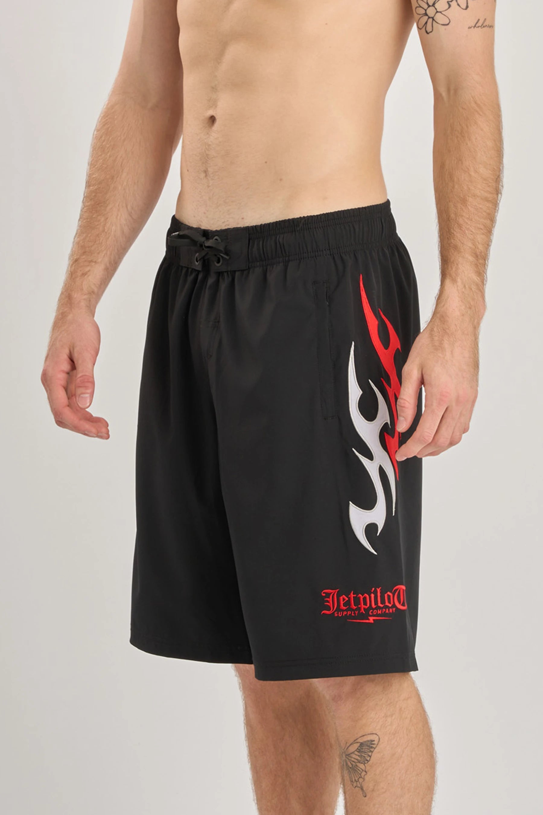 Jetpilot Tribal Boardshort - Black/Red