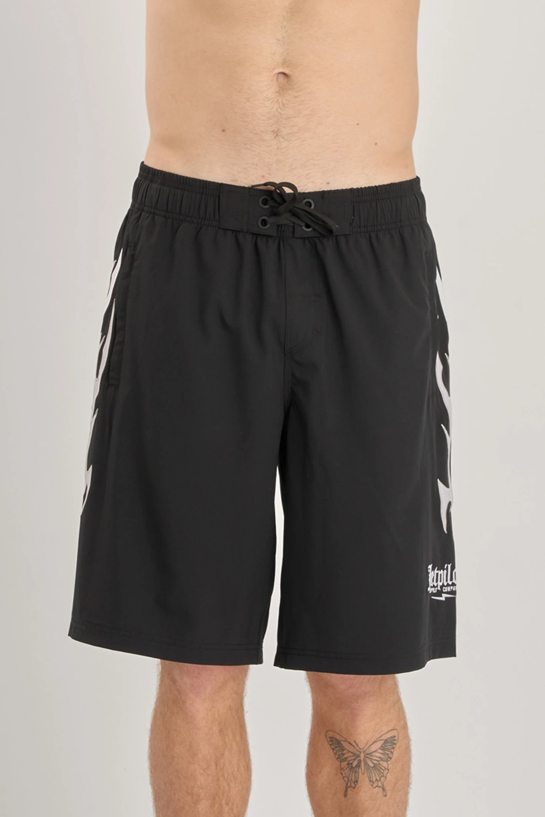 Jetpilot Tribal Boardshort - Black/White