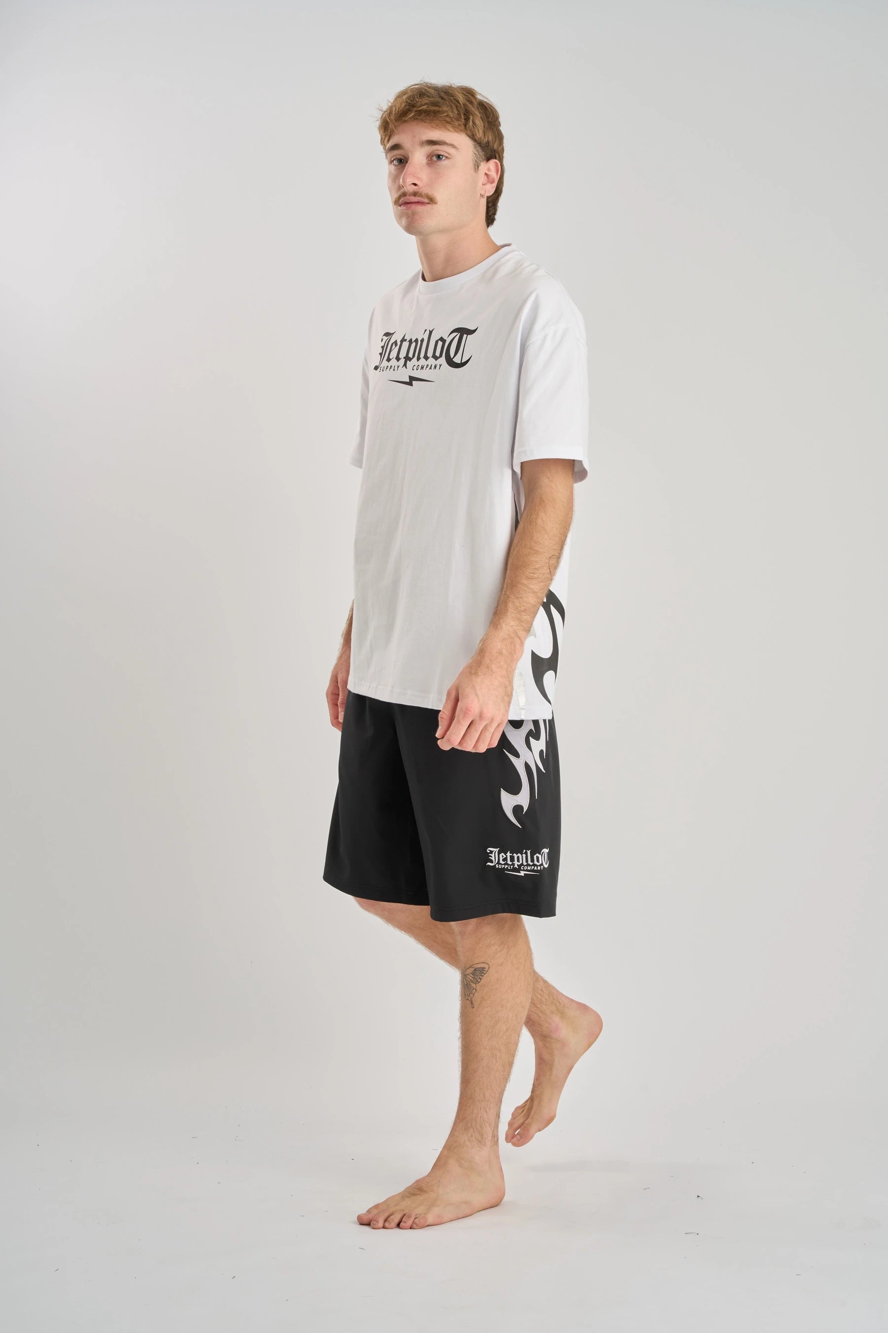 Jetpilot Tribal Boardshort - Black/White