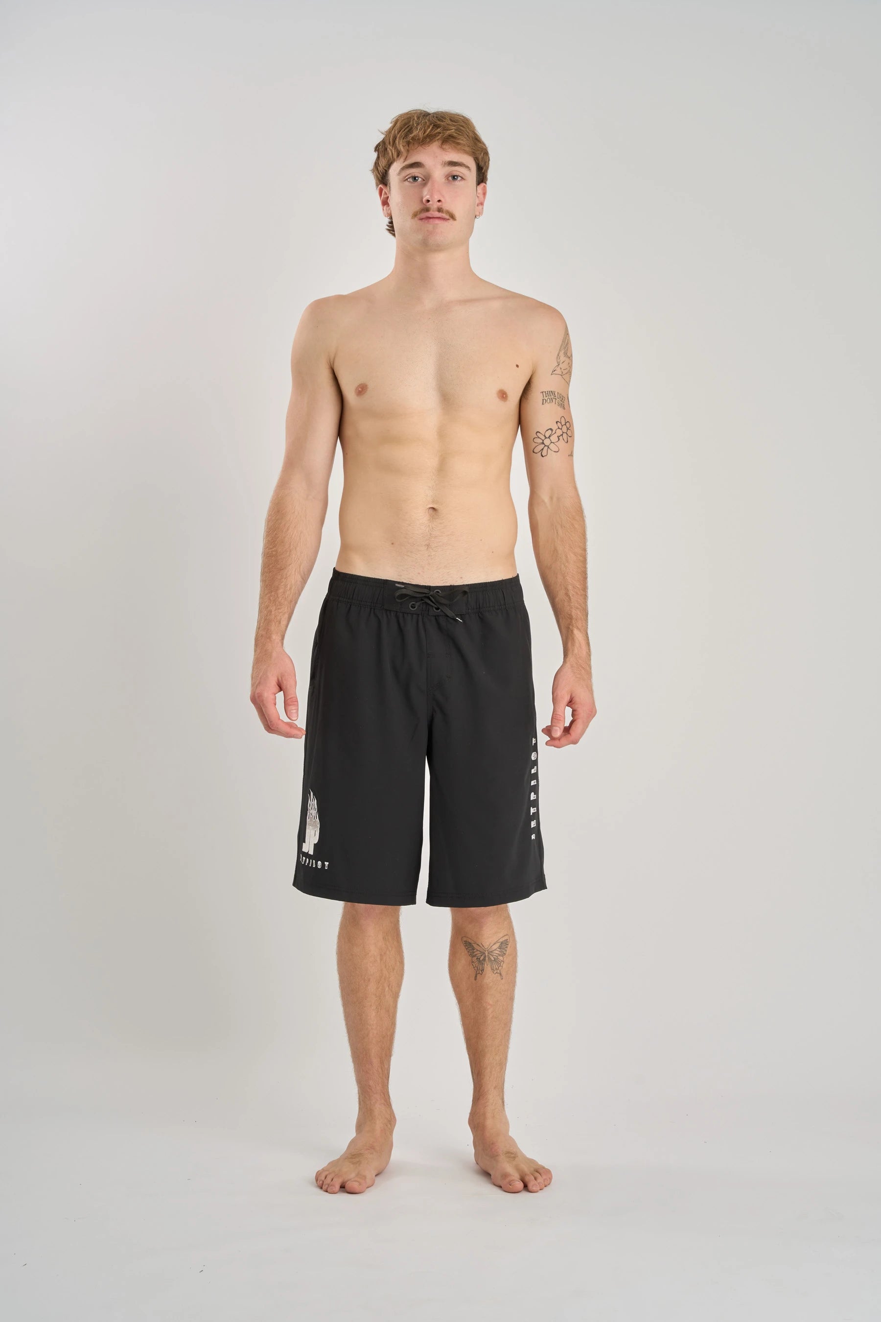 Jetpilot Flames Boardshort - Black/White