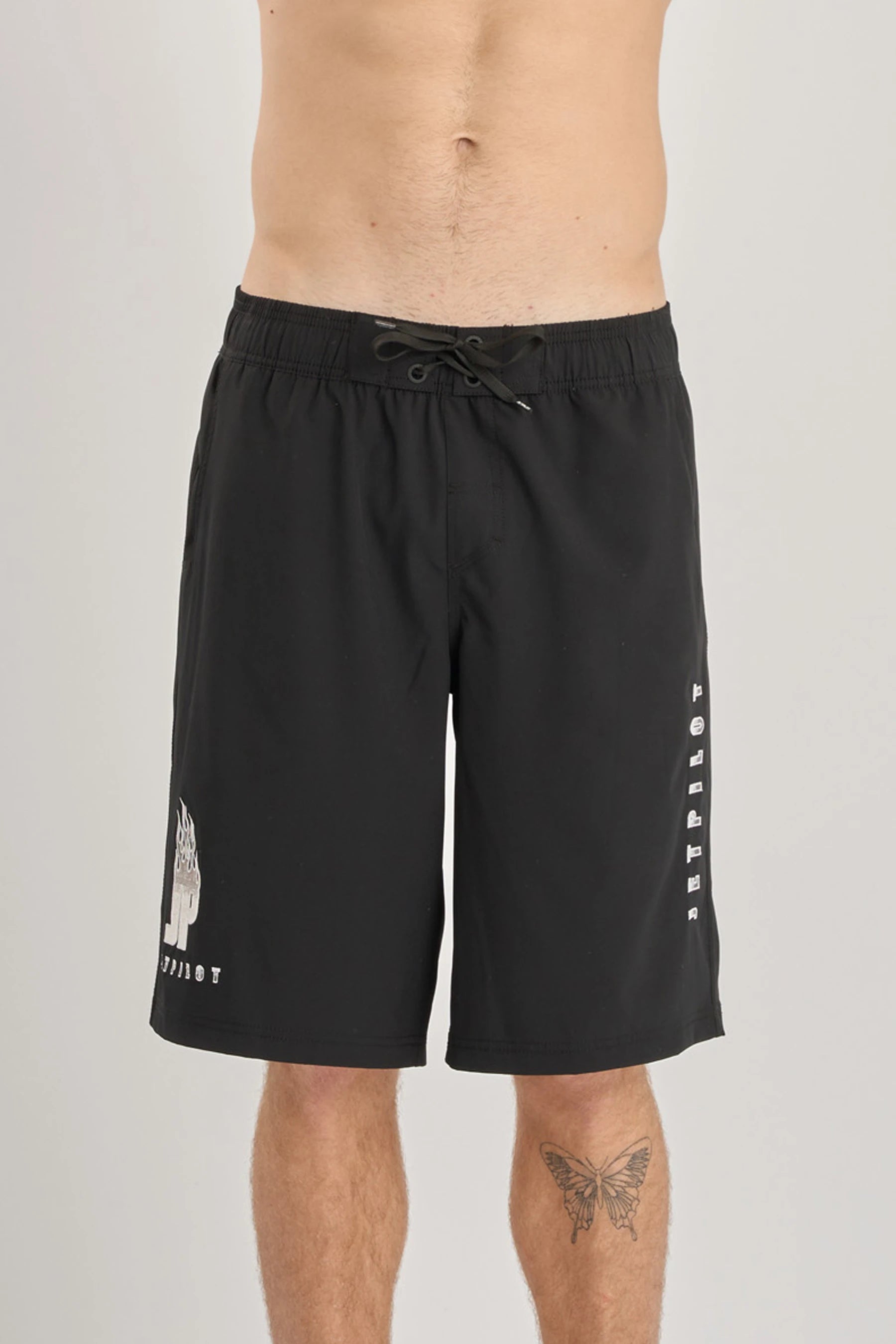 Jetpilot Flames Boardshort - Black/White