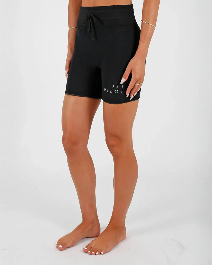 Jetpilot Corp 5" High Waisted Ladies Wetsuit Shorts - Black
