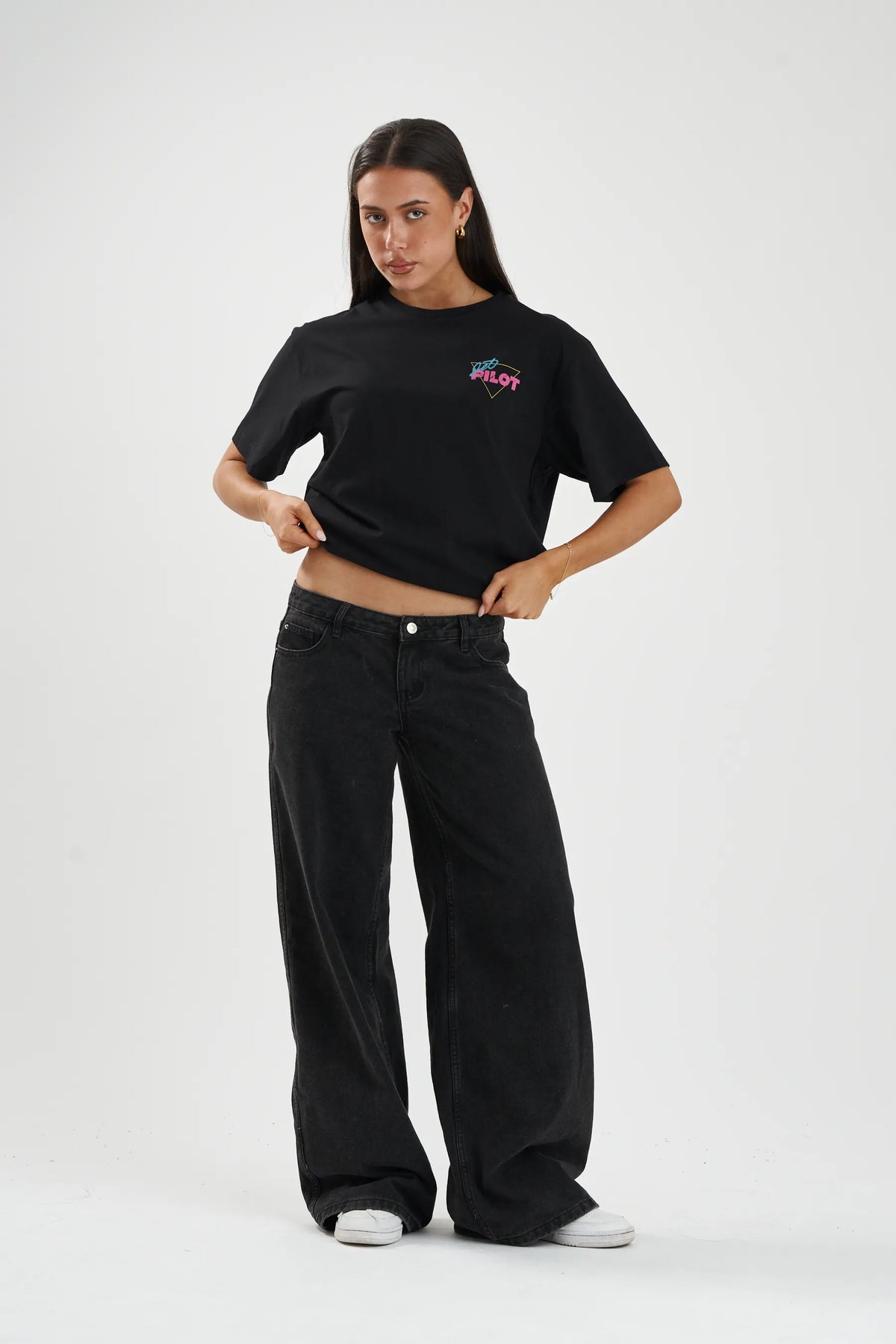 Jetpilot 40th Anniversary Ladies Tee - Black
