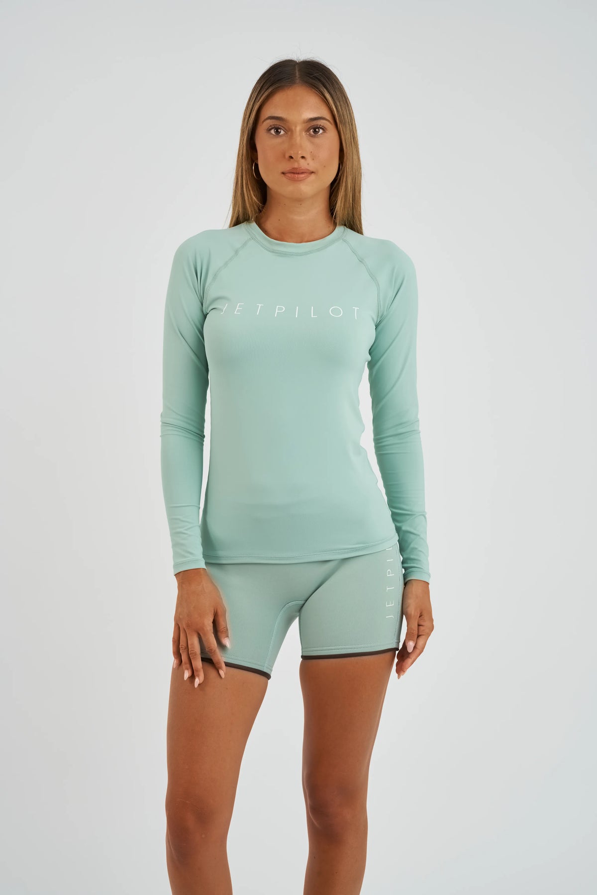 Jetpilot Corp Ladies Long Sleeve Rashie - Sage