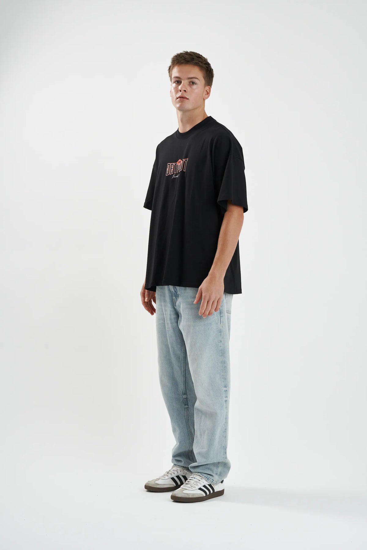 Jetpilot Demons Of Speed mens oversized graphic tee in Black/Red — view 5 of 12