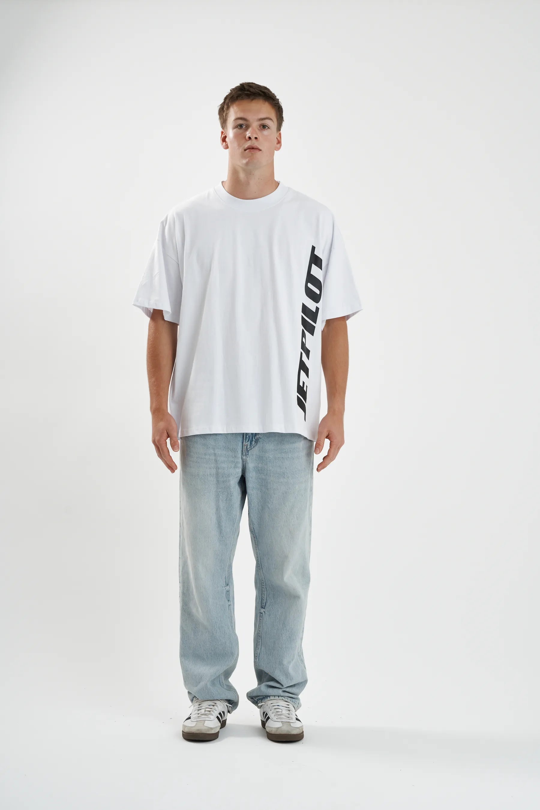 Jetpilot Seekers mens oversized graphic tee in White — view 2 of 6