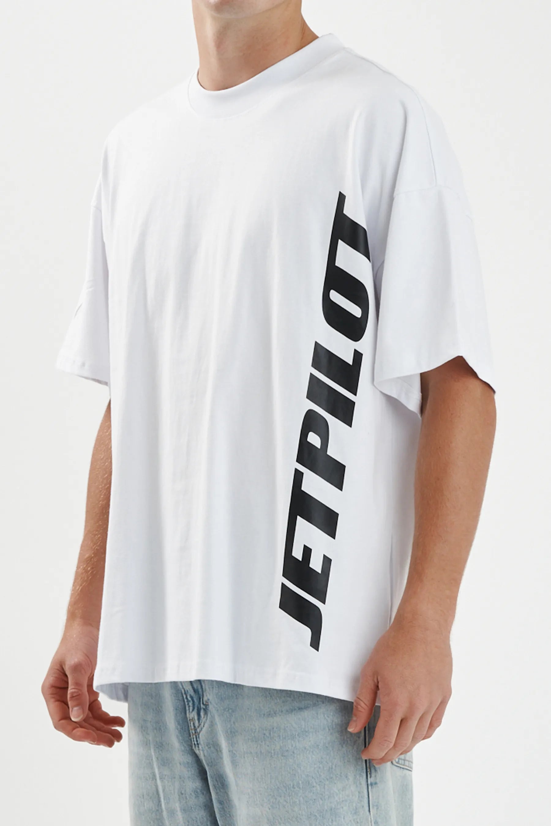 Jetpilot Seekers mens oversized graphic tee in White — view 3 of 6