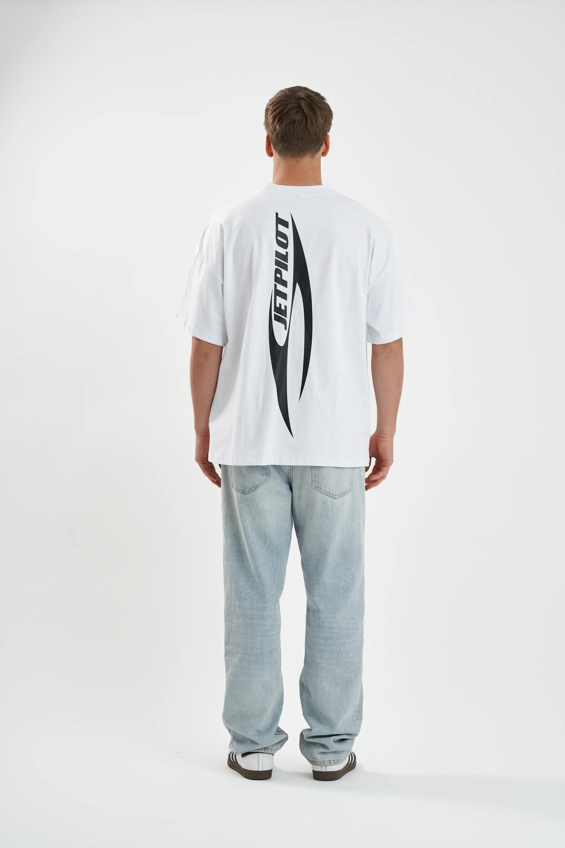 Jetpilot Seekers mens oversized graphic tee in White — view 4 of 6