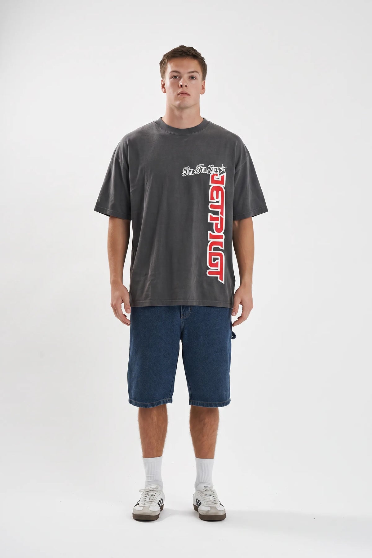 Jetpilot HQ Mens Tee - Grey