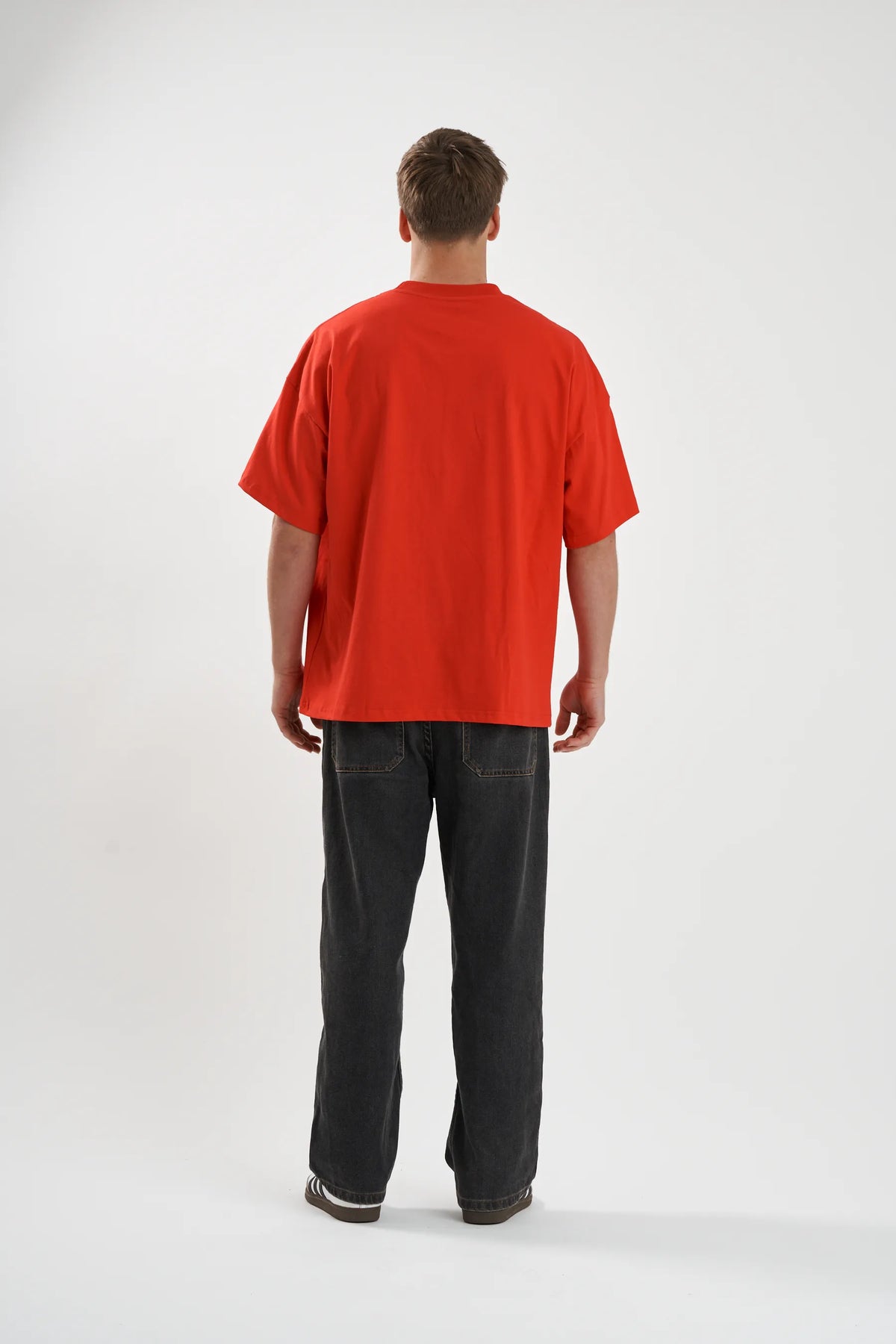 Jetpilot Double D mens oversized graphic tee in Red — view 4 of 6