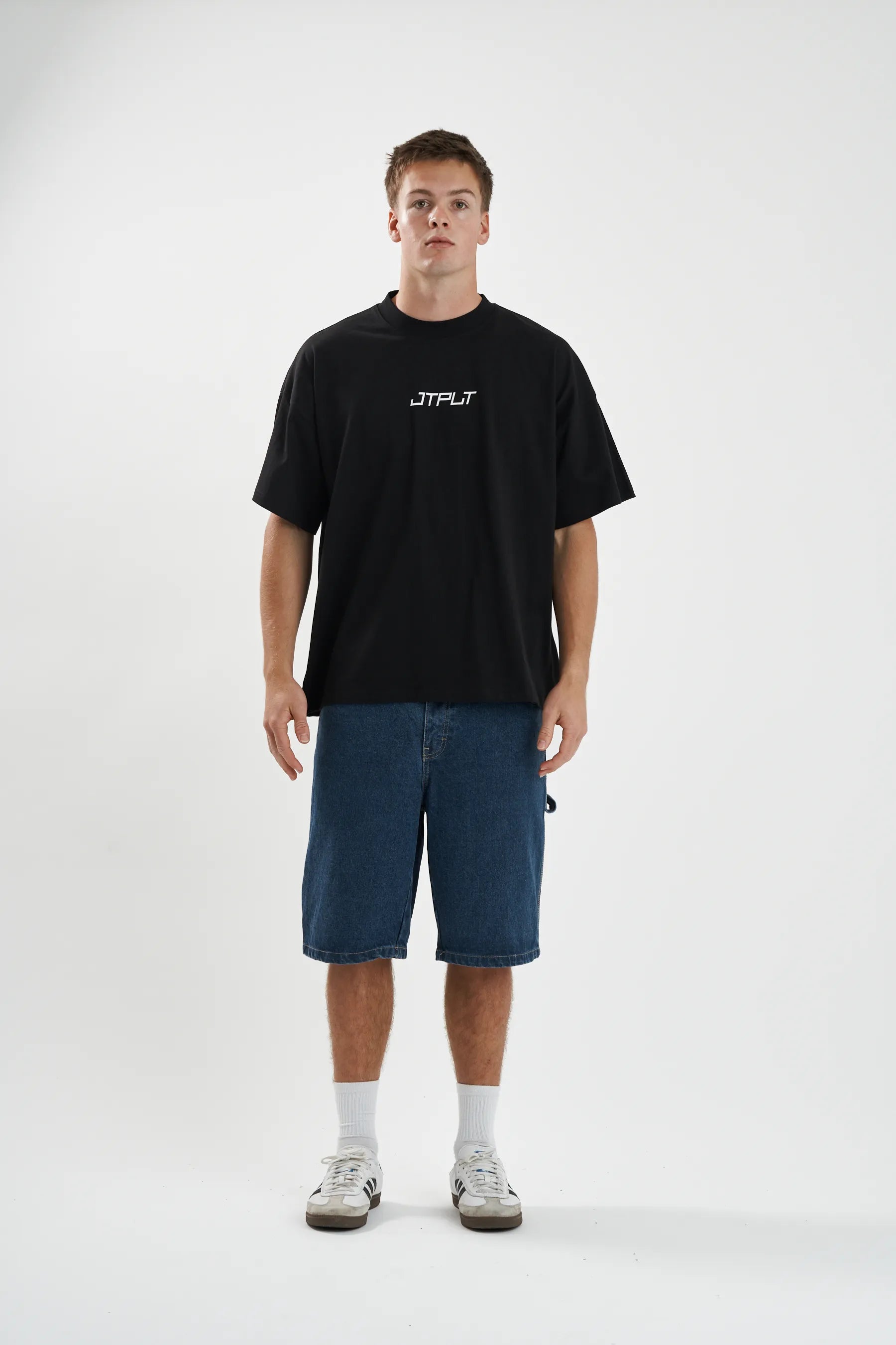 Jetpilot Vault Core mens oversized graphic tee in Black — view 3 of 11