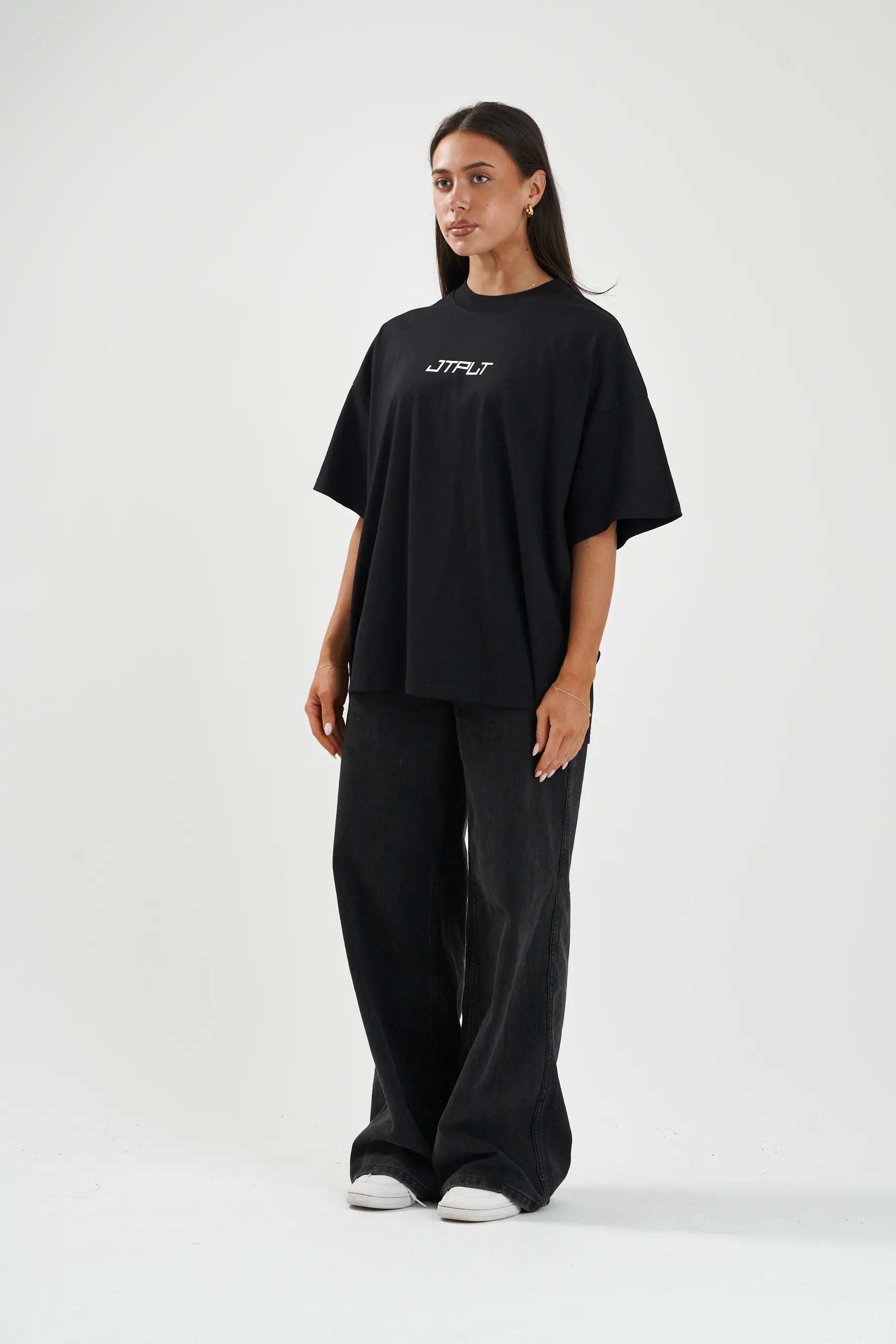 Jetpilot Vault Core mens oversized graphic tee in Black — view 10 of 11