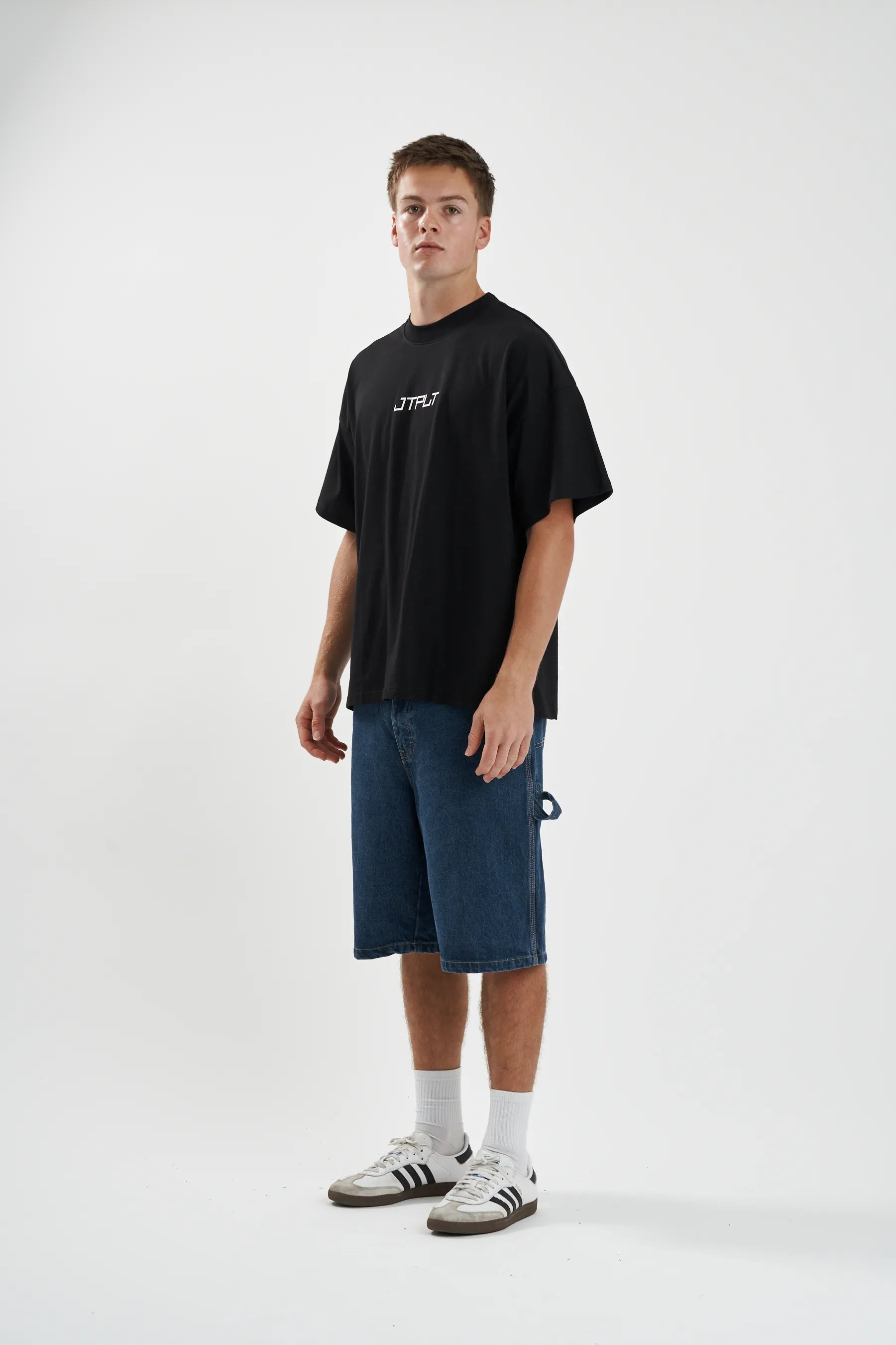 Jetpilot Vault Core mens oversized graphic tee in Black — view 4 of 11