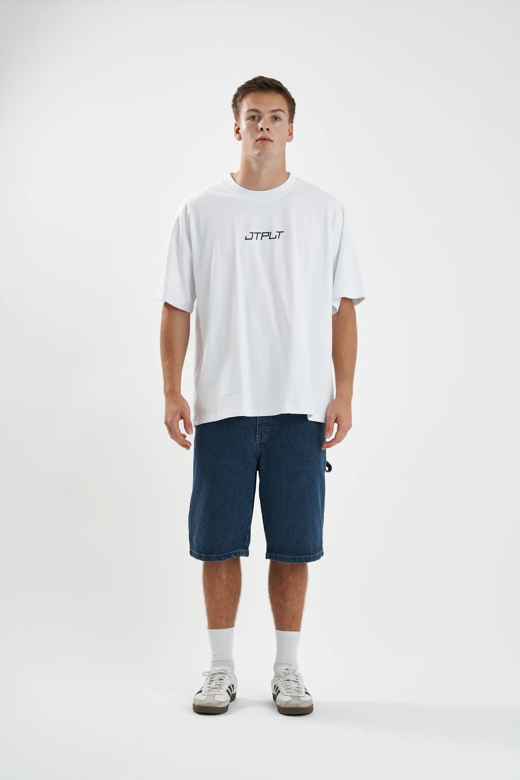 Jetpilot Vault Core mens oversized graphic tee in White — view 4 of 12