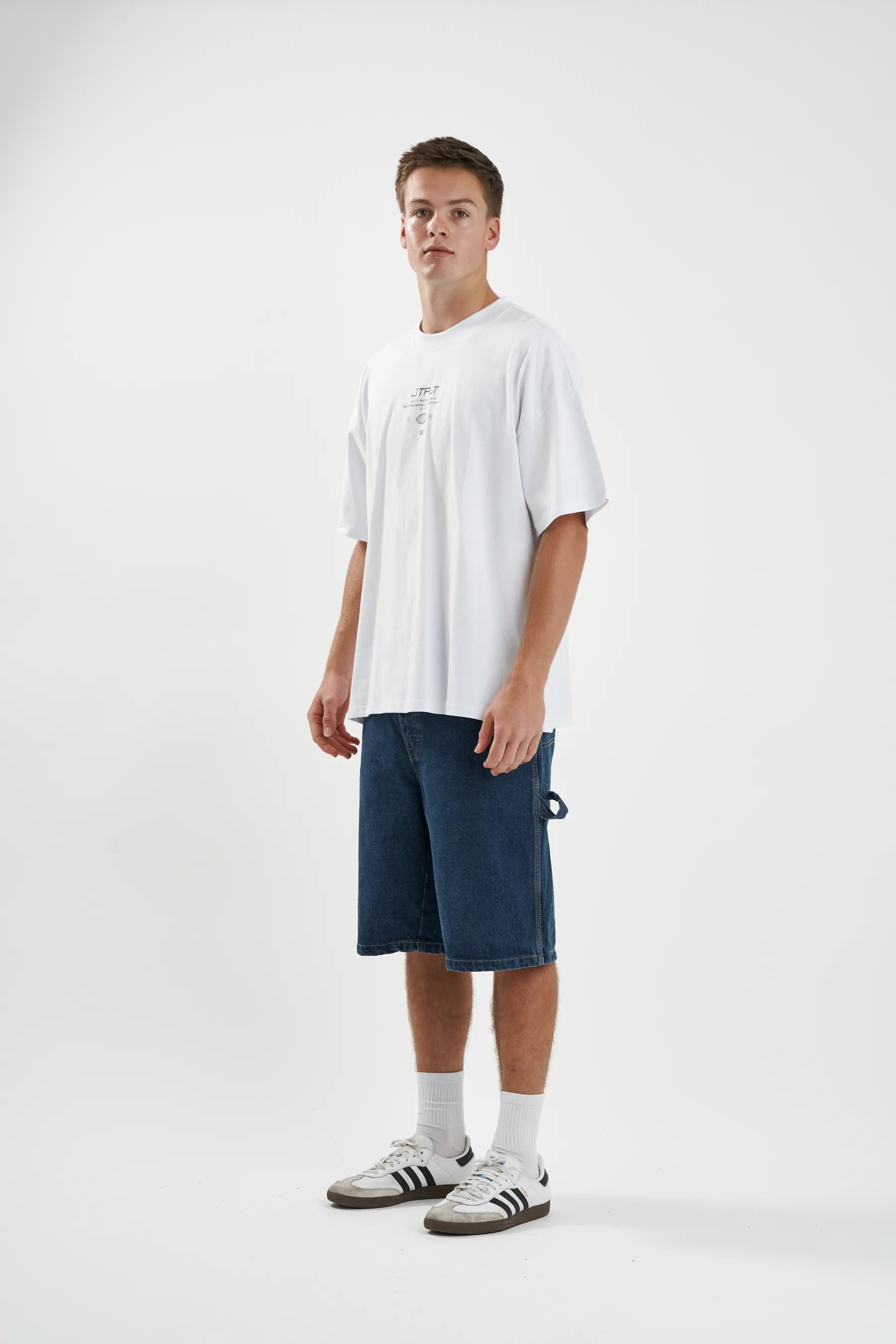 Jetpilot Vault Tech mens oversized graphic tee in White — view 9 of 12