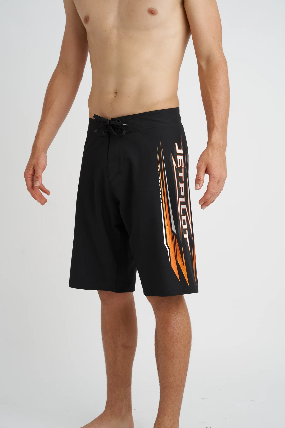 Jetpilot Velocity mens board shorts in Black — side view