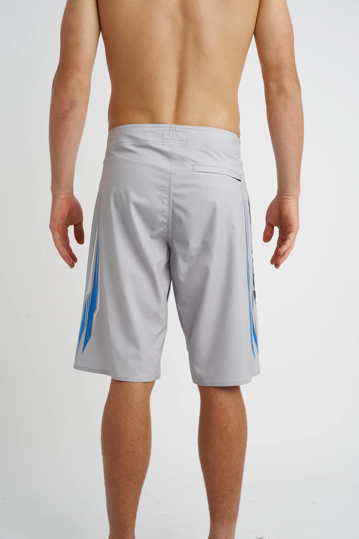 Jetpilot Velocity mens board shorts in Grey — back view