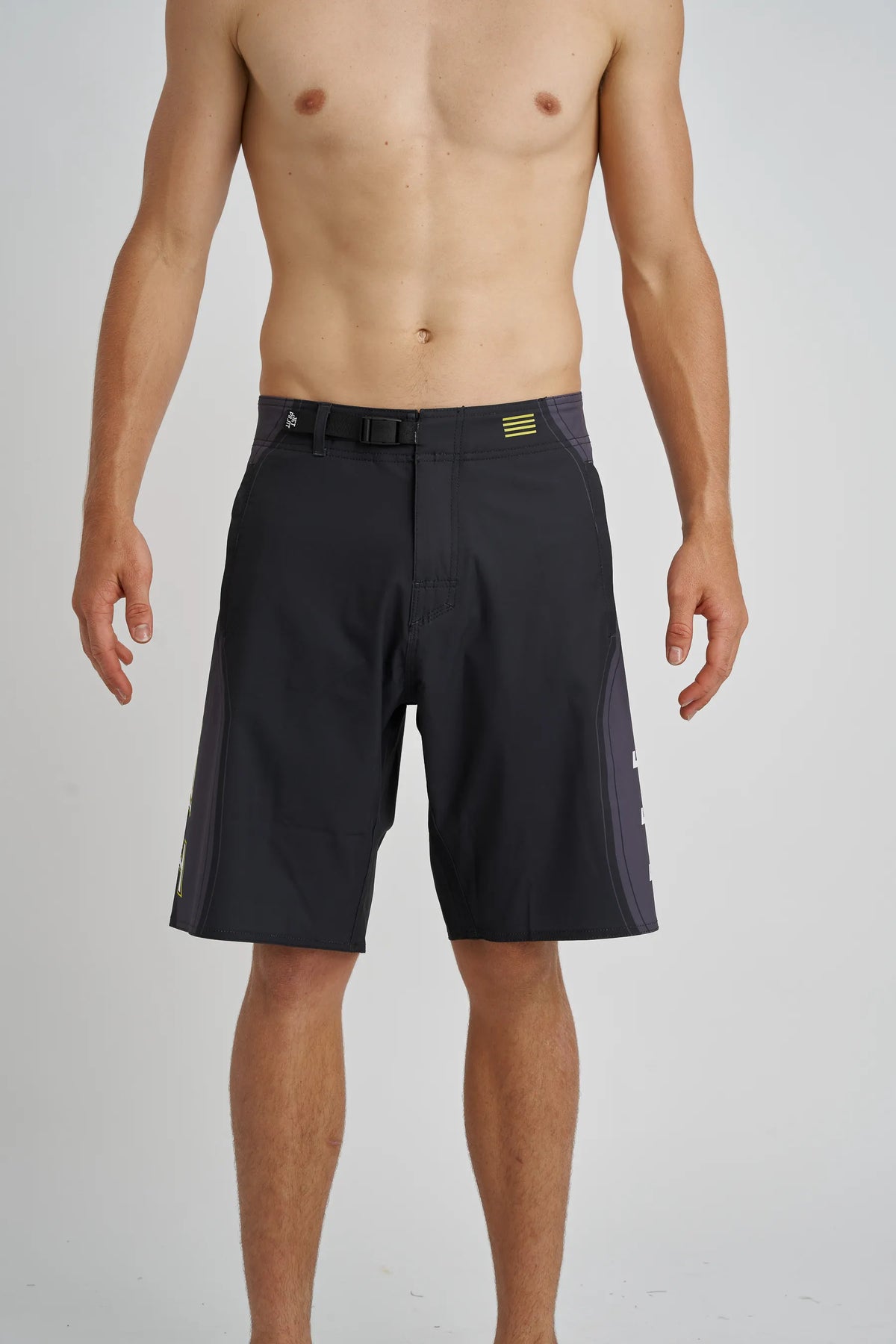 Jetpilot Vault mens board shorts in Black — front view