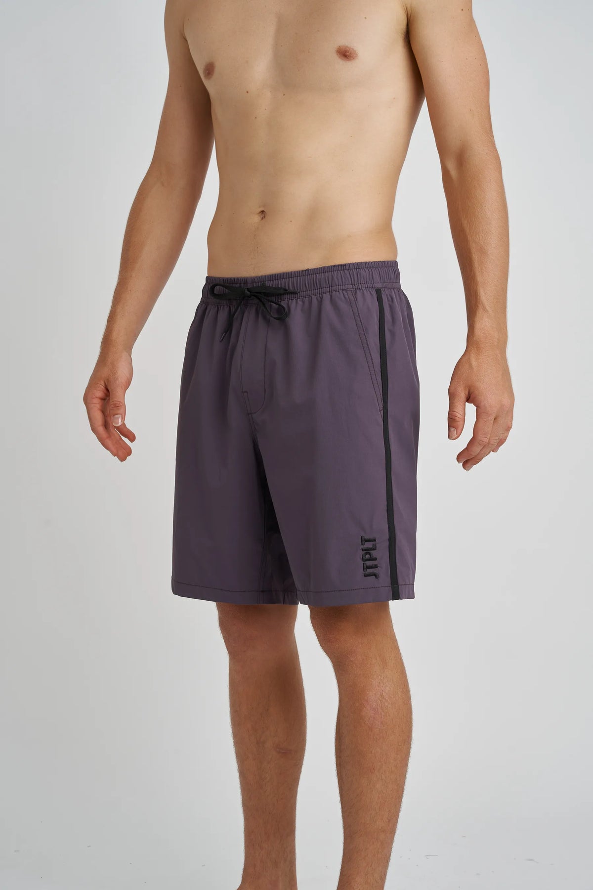 Jetpilot Spiral mens board shorts in Purple — back view