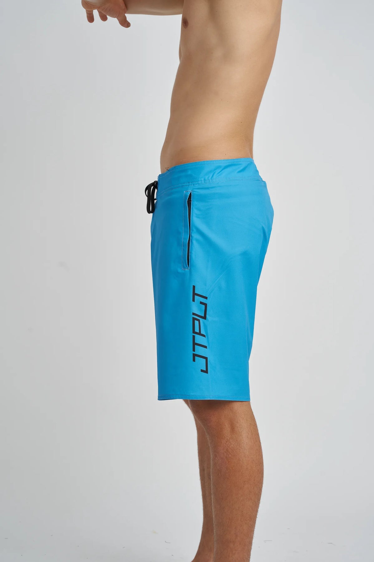 Jetpilot JTPLT mens ride shorts in Blue — back view