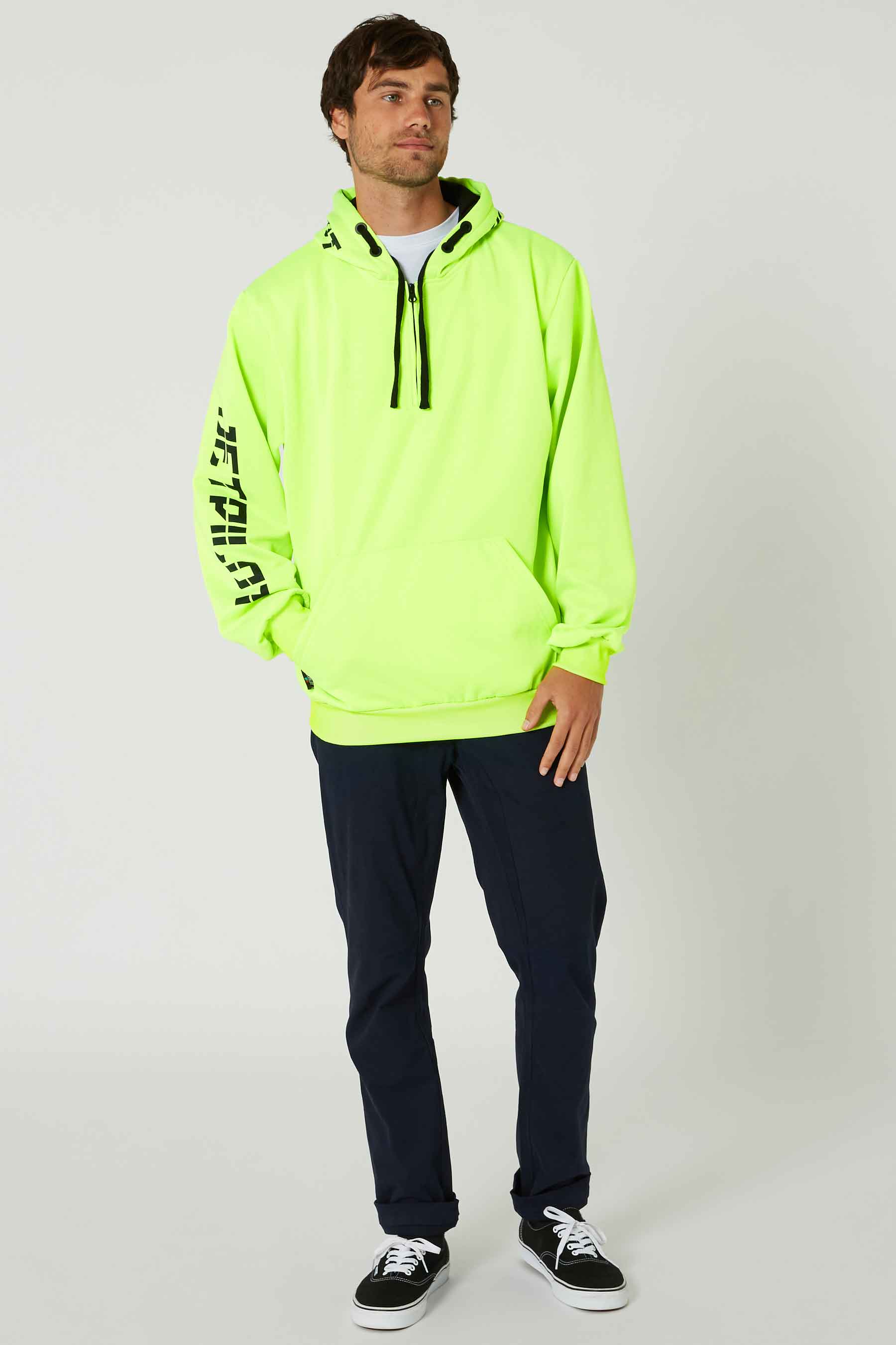Jetpilot Sparked Mens Pullover Hoodie - Hi Vis Yellow - photo 5 — view 01 (3)