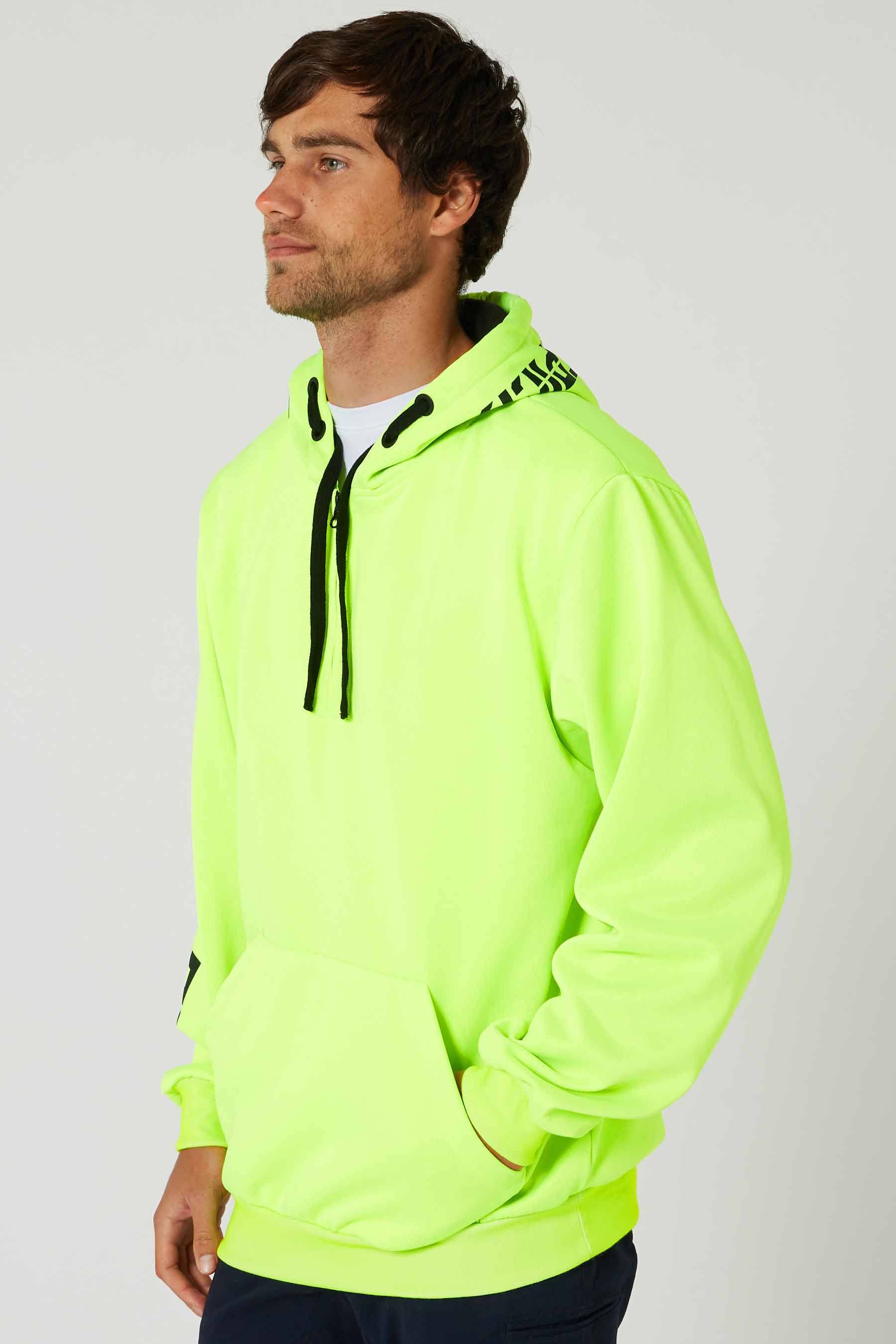 Jetpilot Sparked Mens Pullover Hoodie - Hi Vis Yellow - photo 2 — view 03 (3)