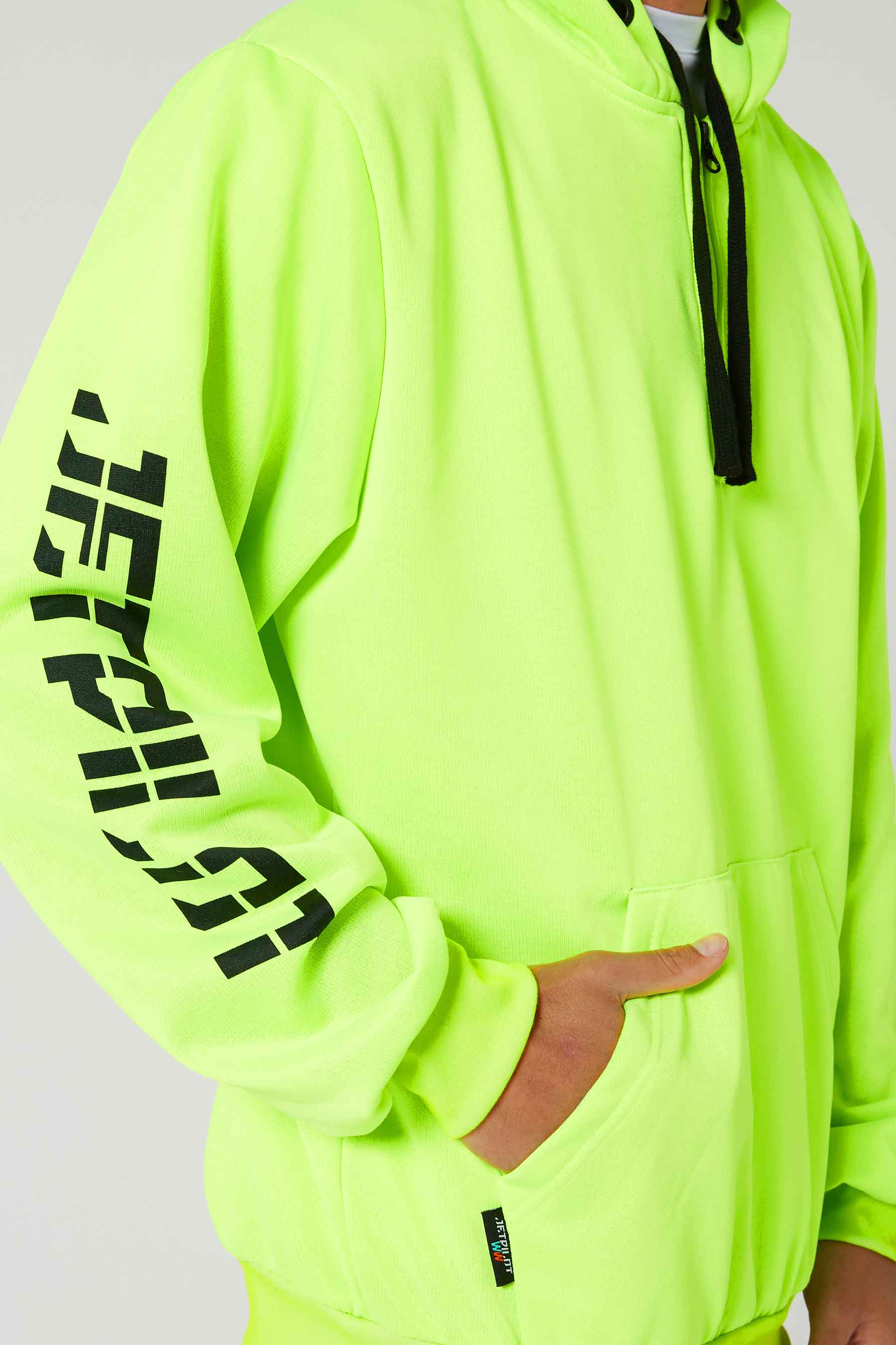 Jetpilot Sparked Mens Pullover Hoodie - Hi Vis Yellow - photo 7 — view 07 (3)
